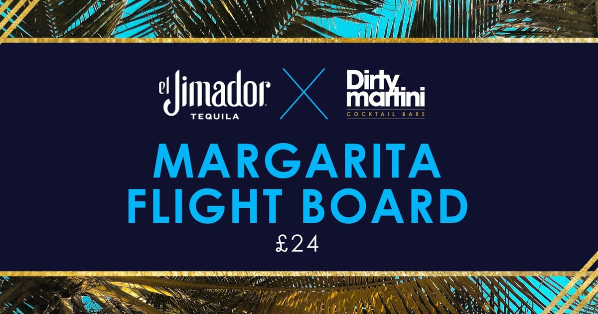 Margarita Flight Boards at Dirty Martini