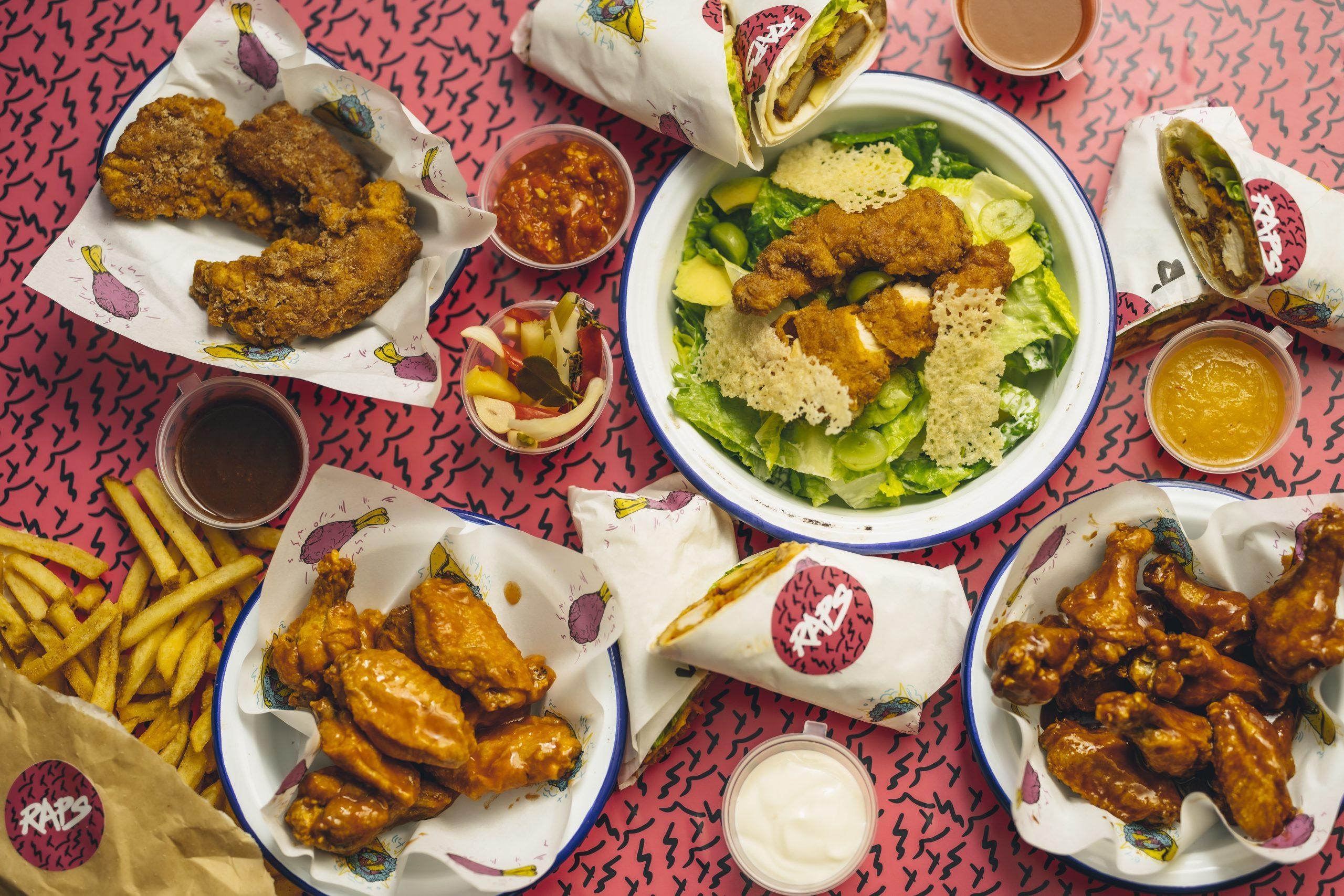A selection of dishes from Raps Fried Chicken in Croydon