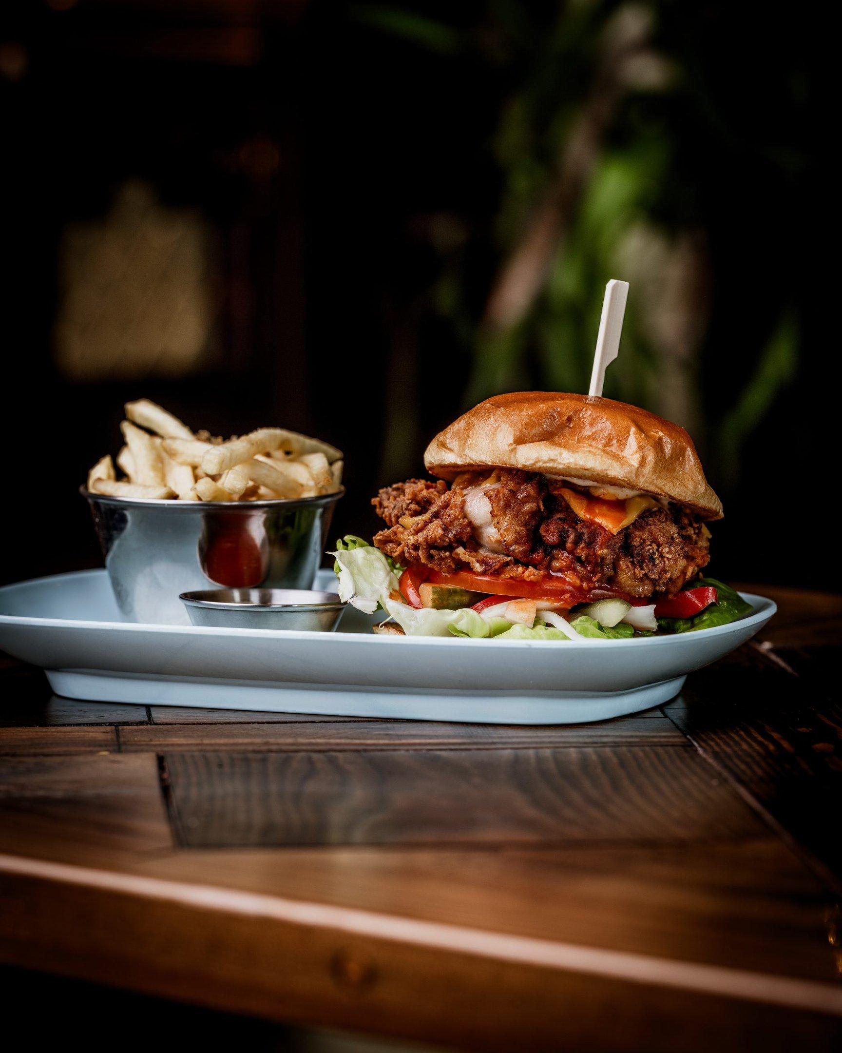 A chicken burger from Raps Fried Chicken in Croydon