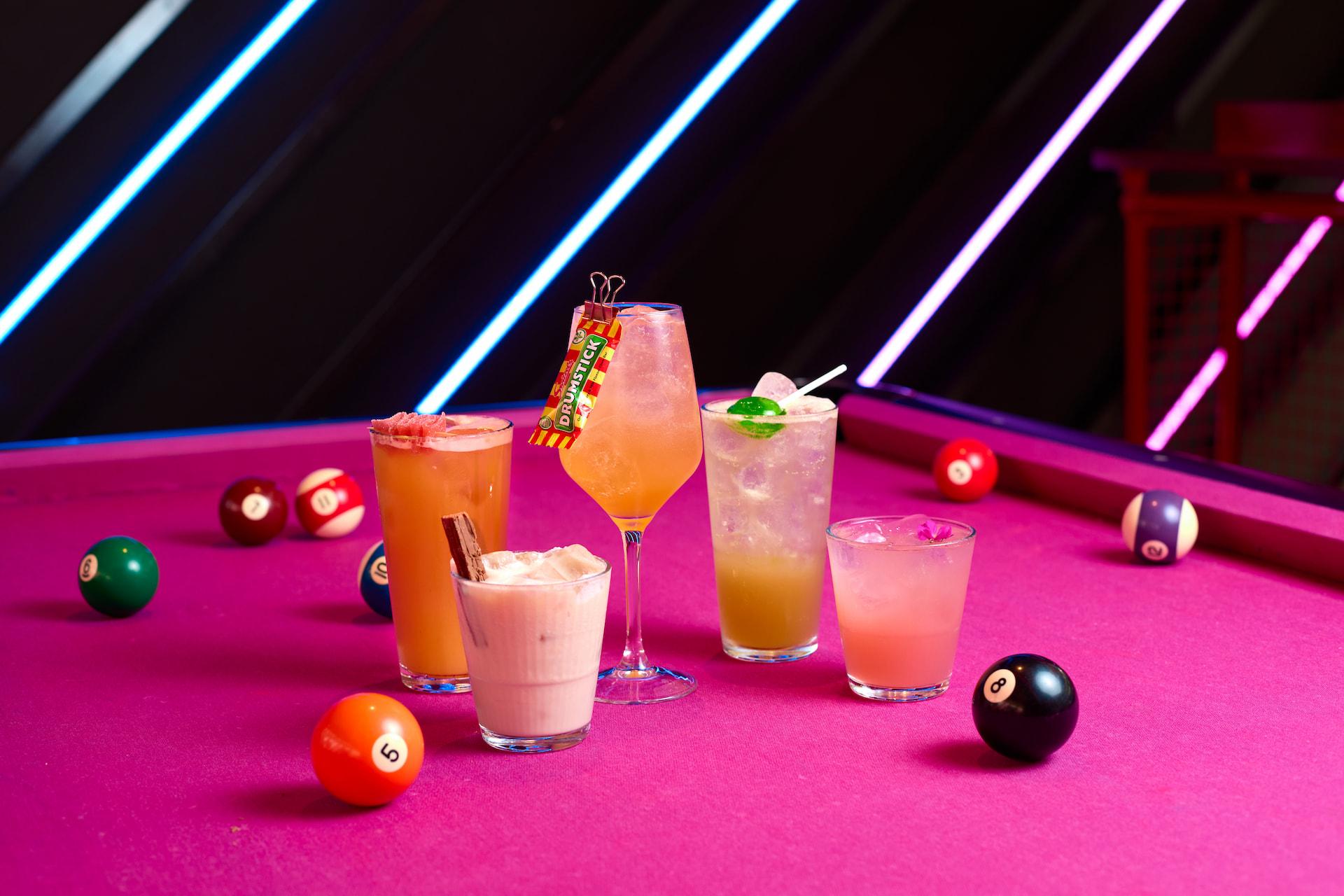 A selection of Cocktails at Playbox in Croydon