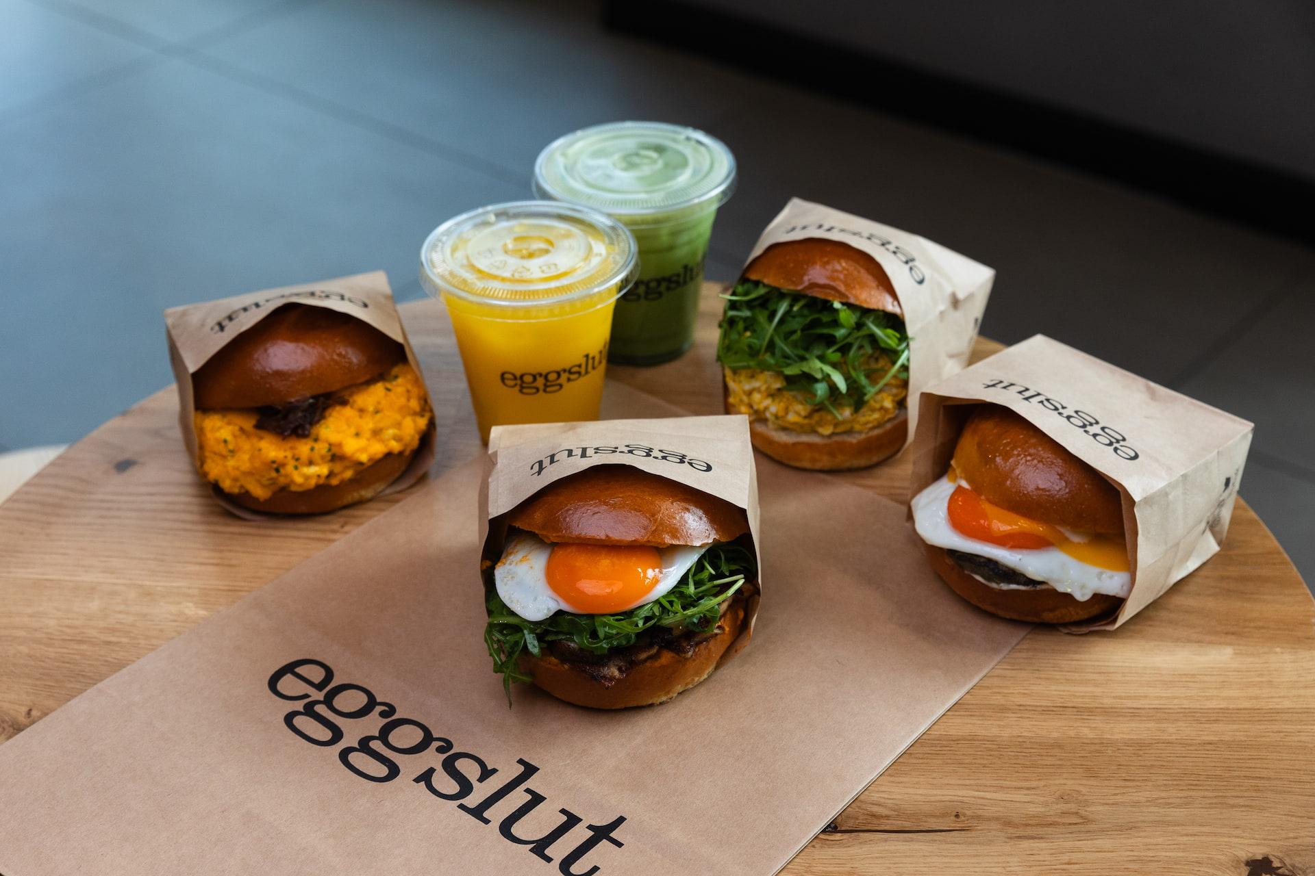 A selection of food from Eggslut at BOXHALL in Liverpool Street