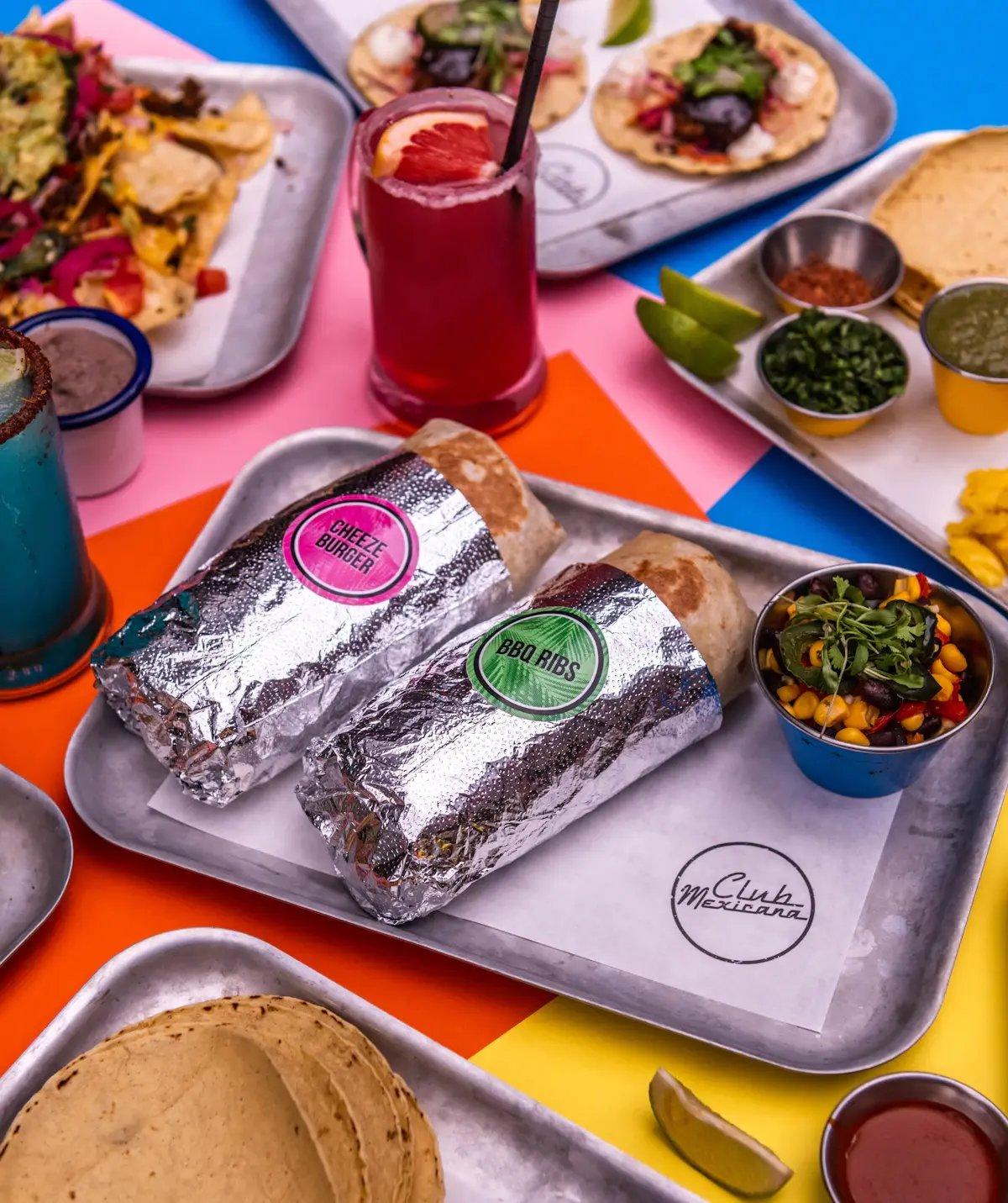 Burritos from Club Mexicana at BOXHALL Liverpool Street