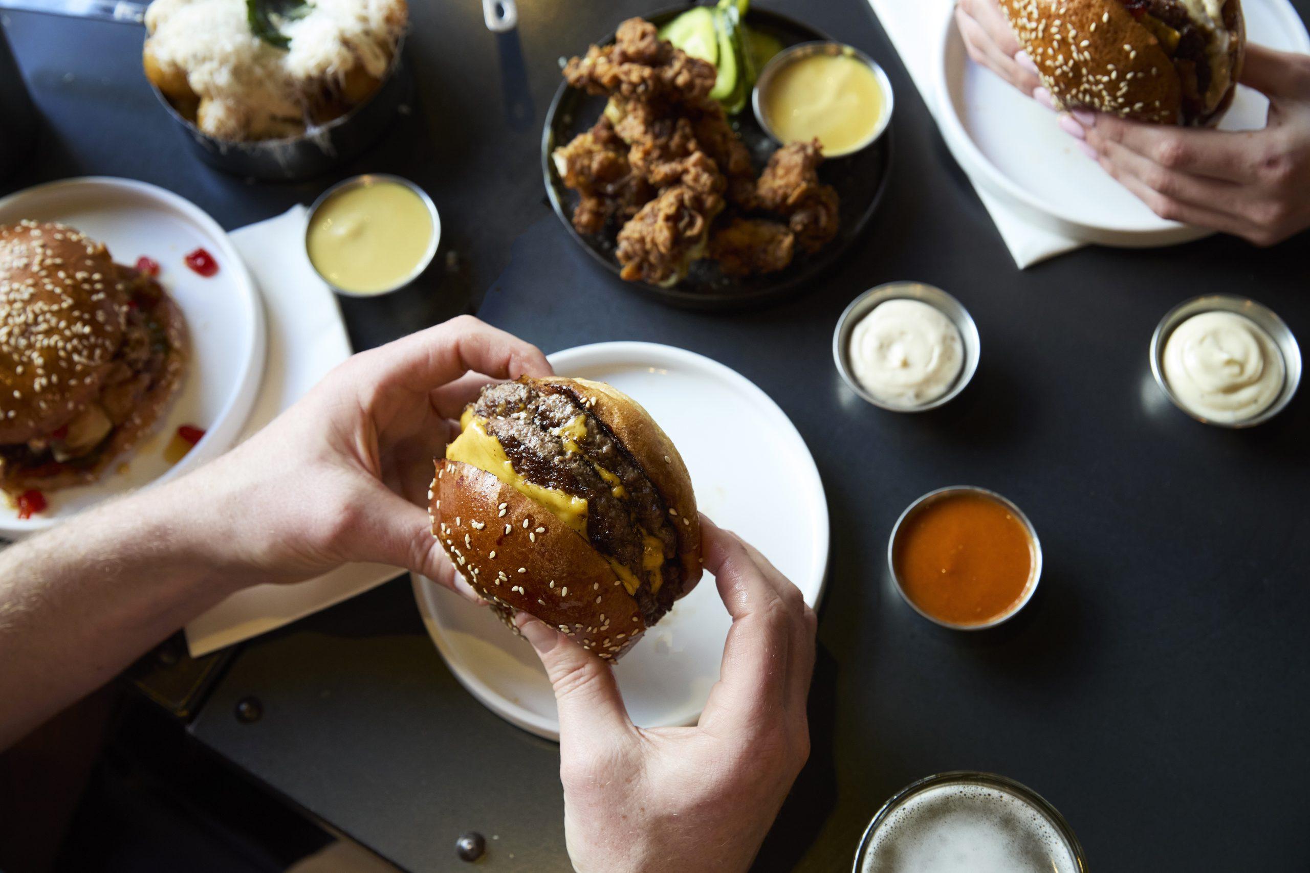 A burger from Burger & Beyond at BOXHALL Liverpool Street