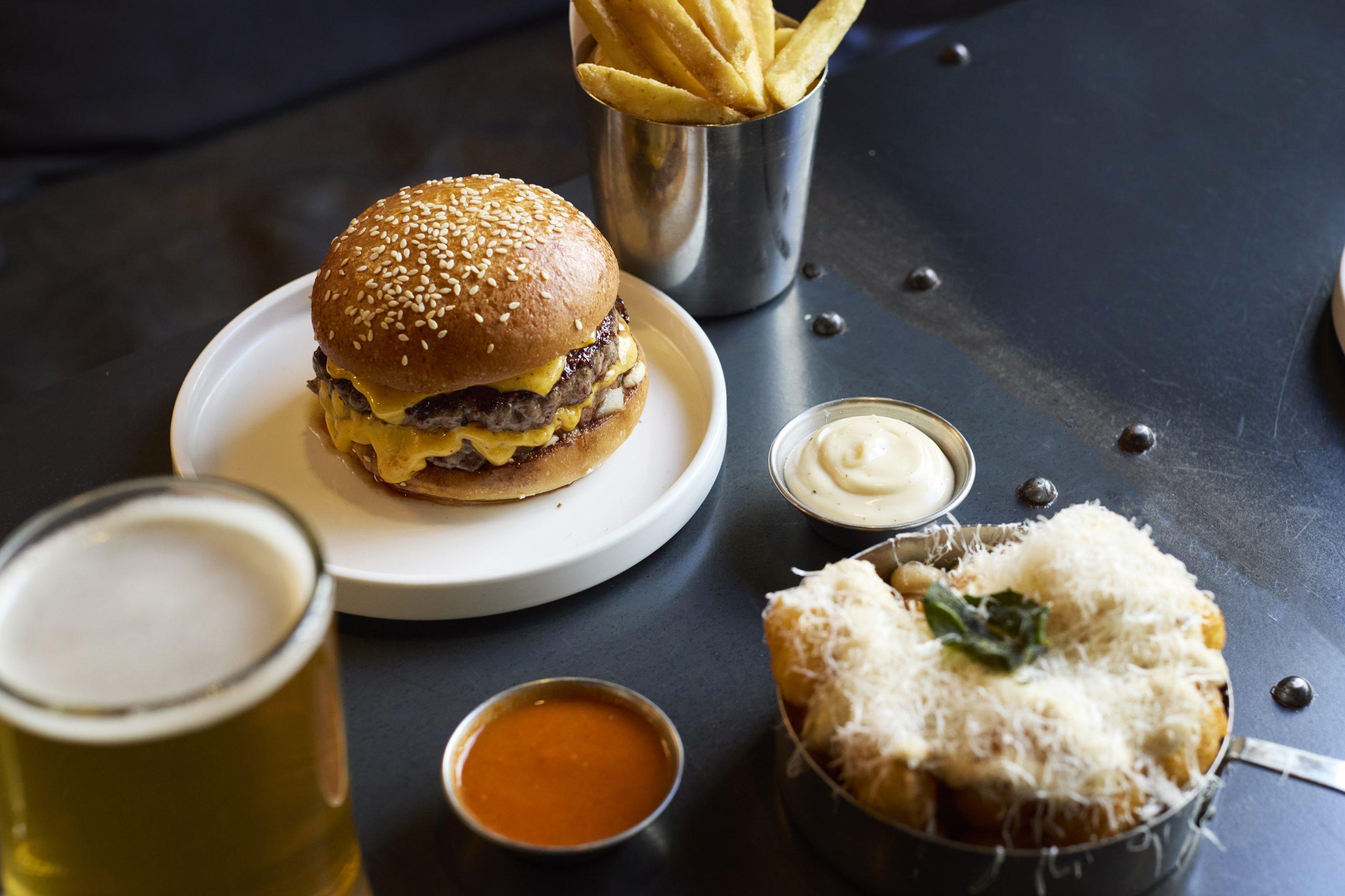 A burger from Burger & Beyond at BOXHALL Liverpool Street