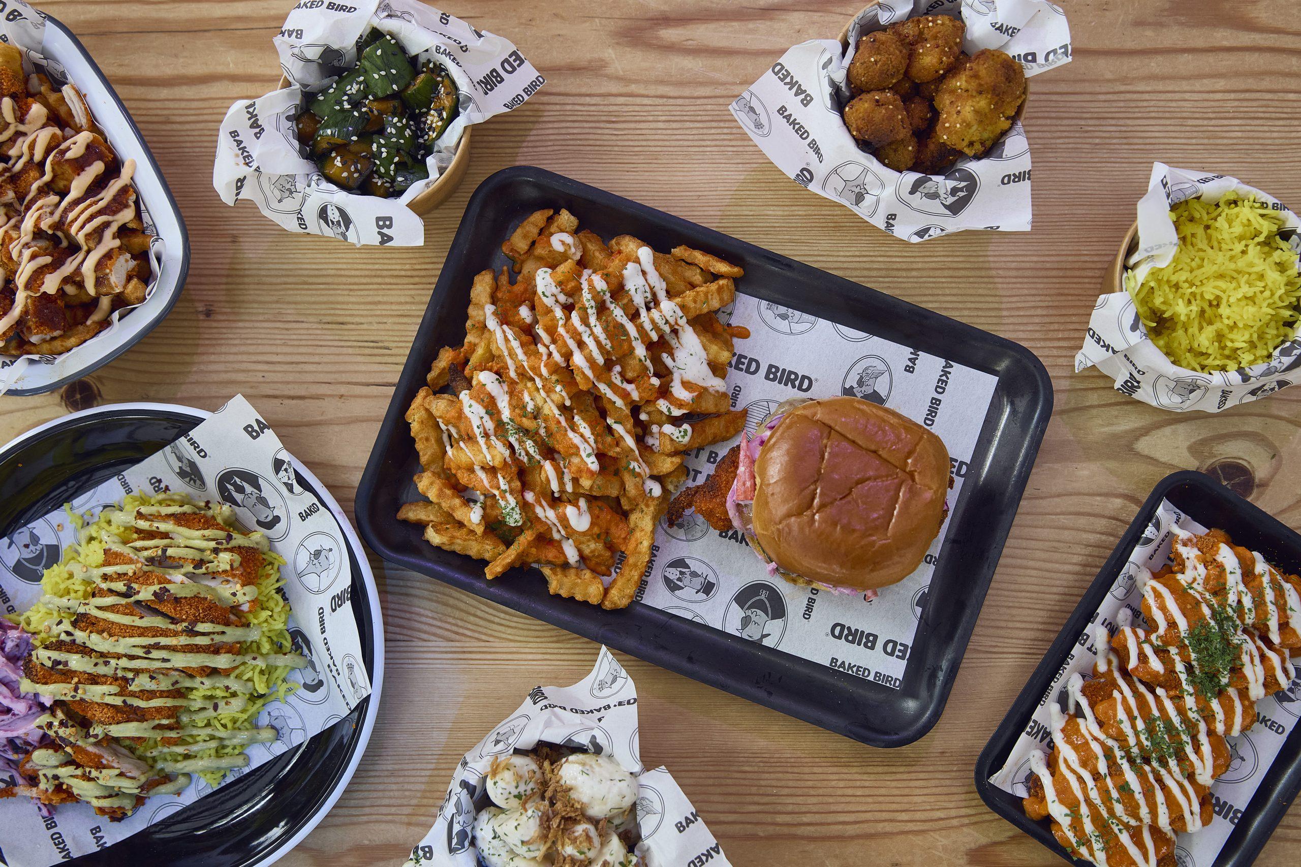 a selection of food from Baked Bird at Boxhall in Liverpool Street