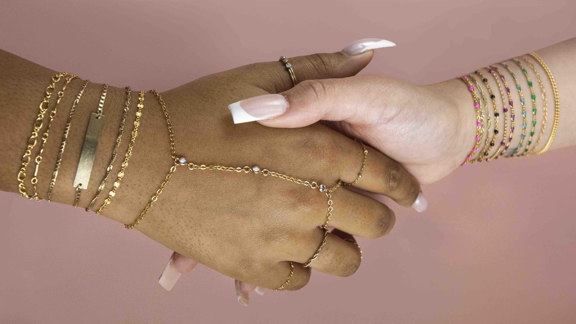 Jewellery from Pupup Permanent Jewellery at Boxpark Camden
