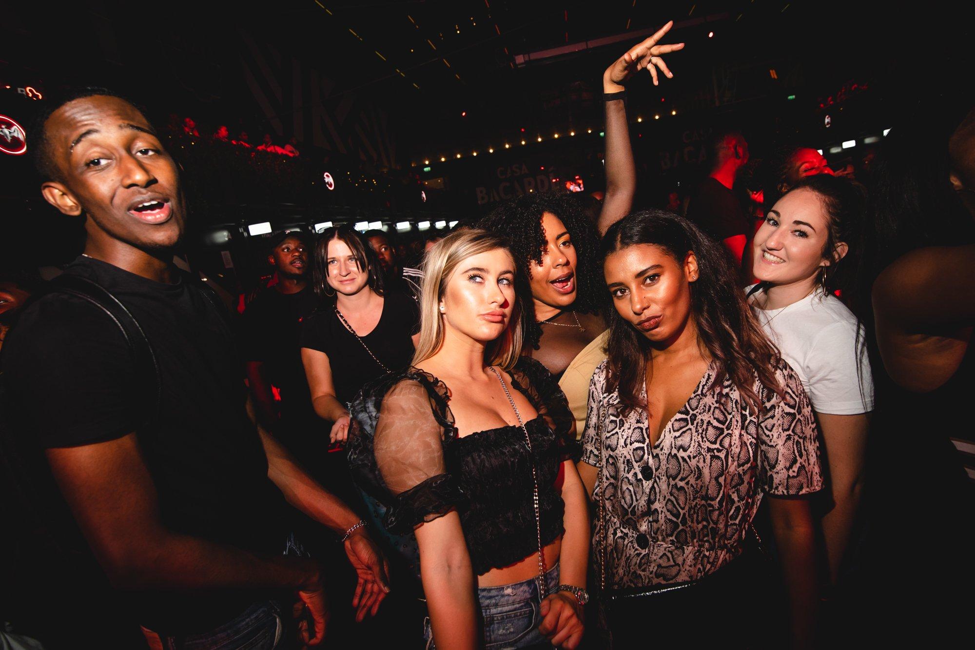 Guests enoying a night out at Boxpark