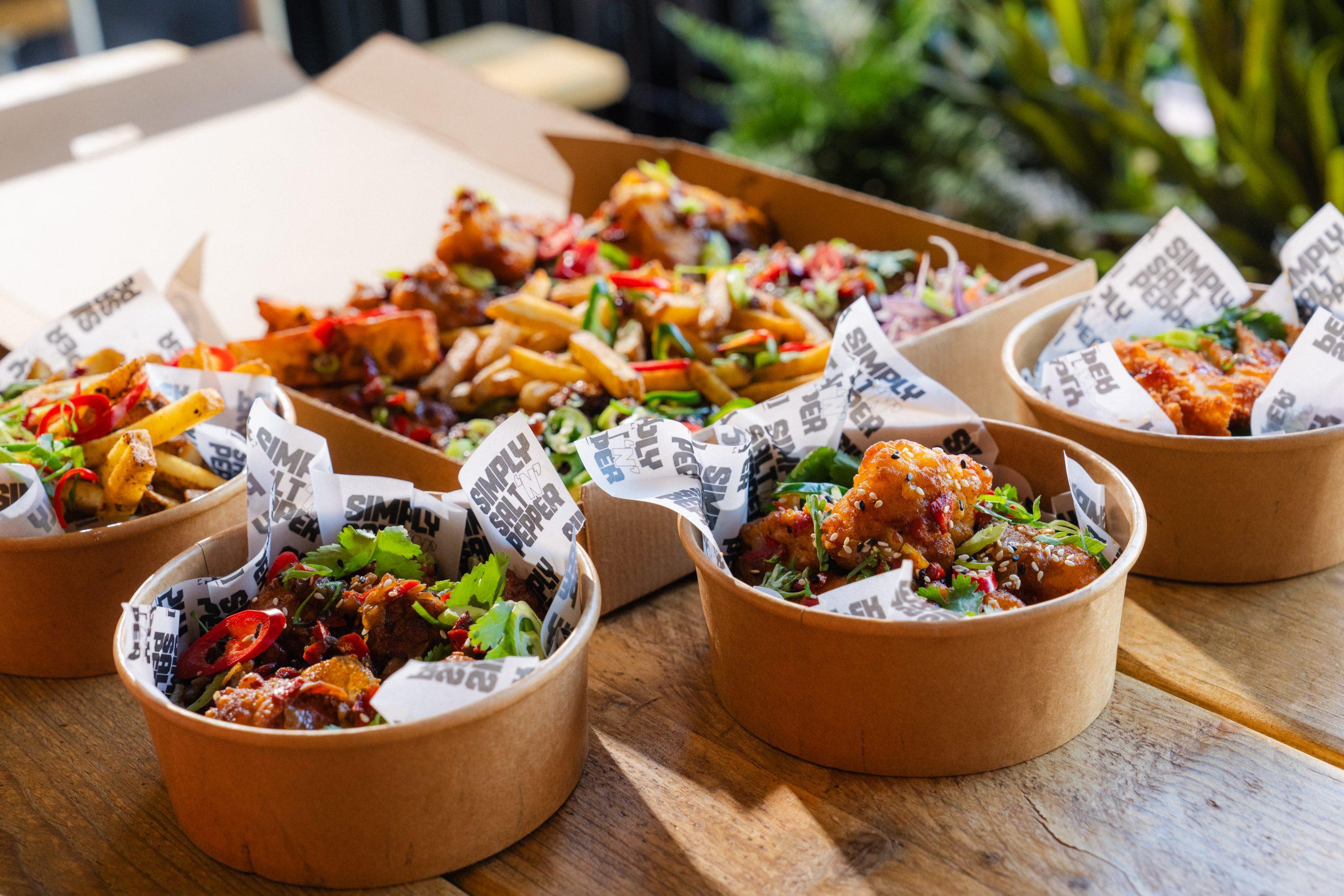 A selection of food from Simply Salt & Pepper at Boxpark Liverpool