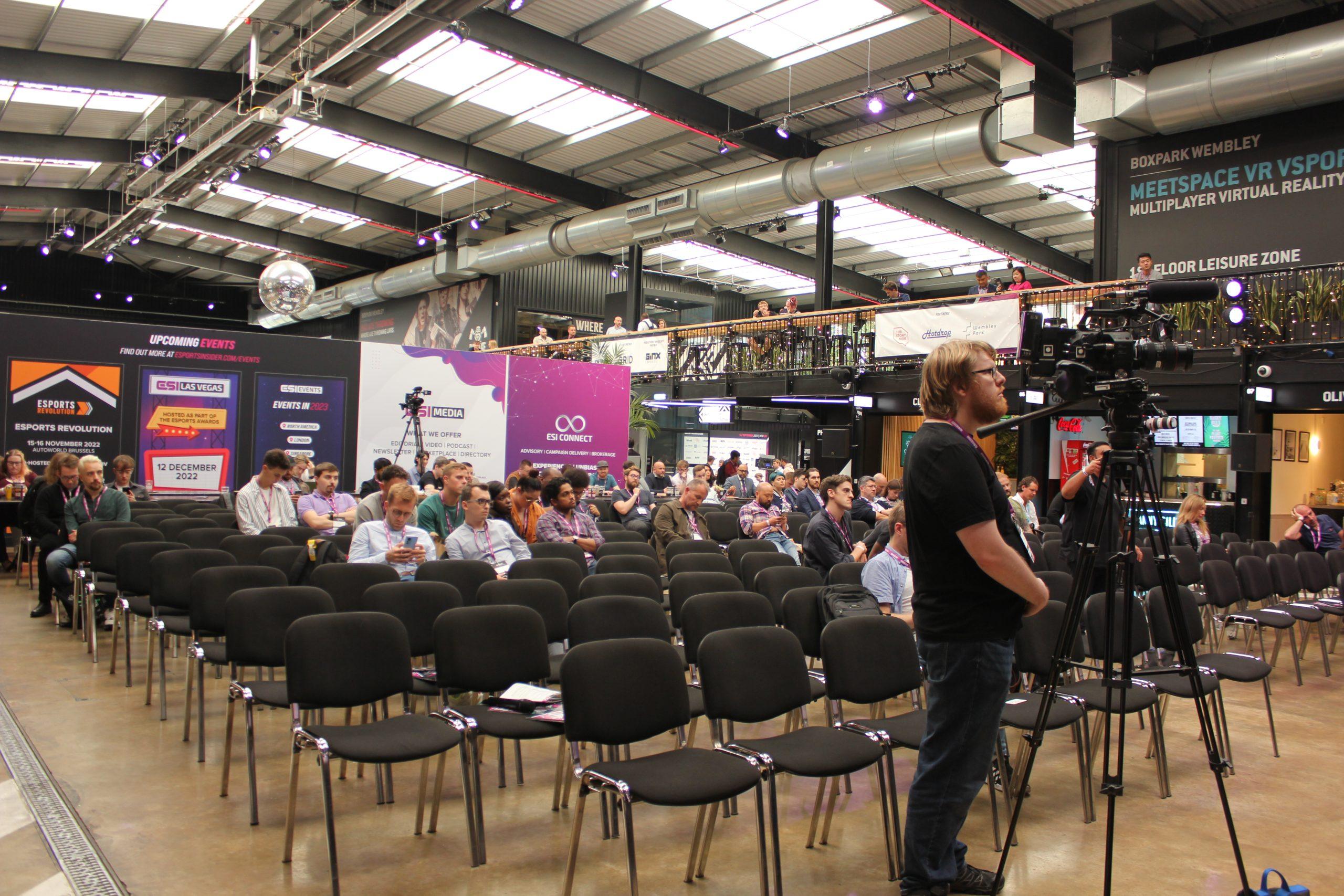 Conference set up at Boxpark
