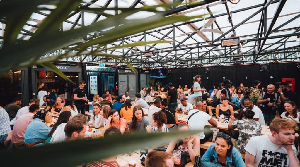 Guests at BOXPARK
