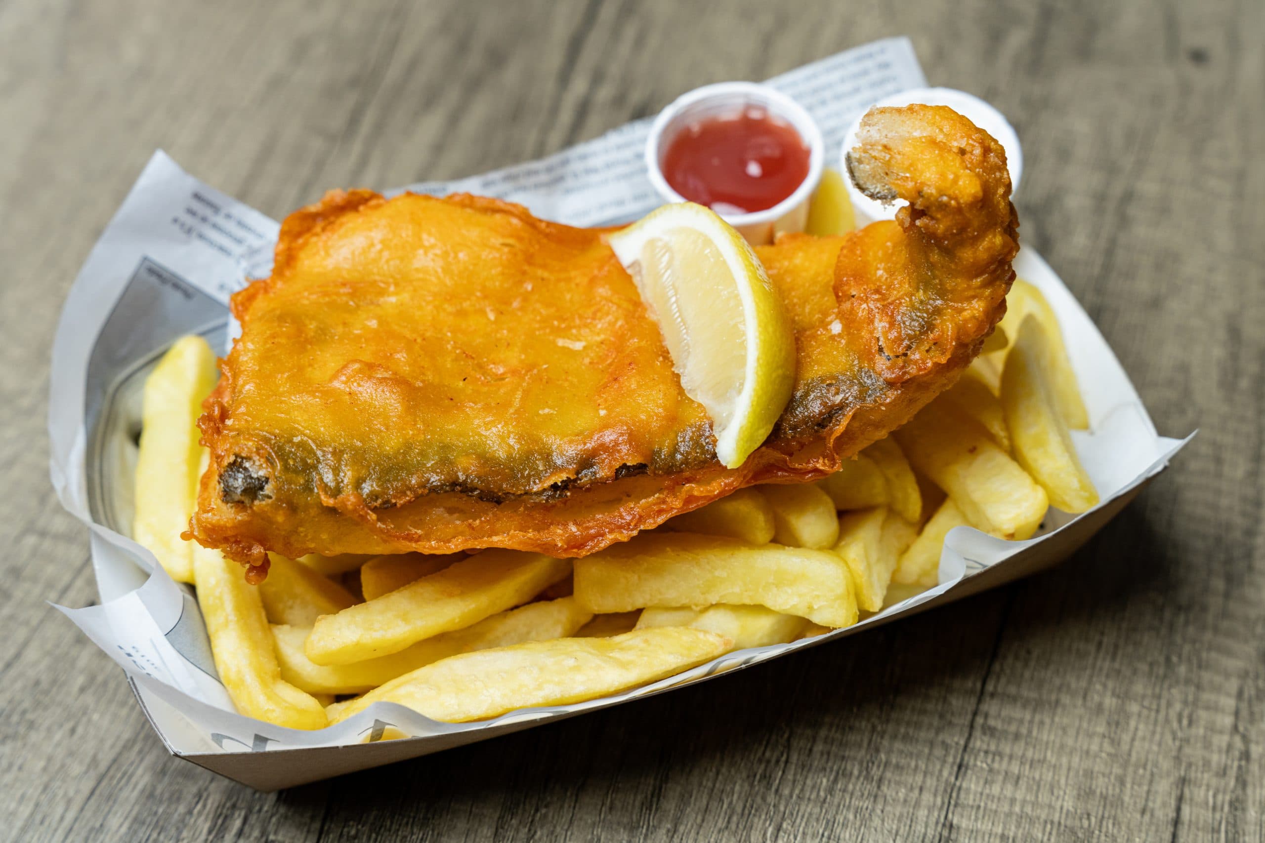 Fish fries from Ocean Delight at Boxpark Camden