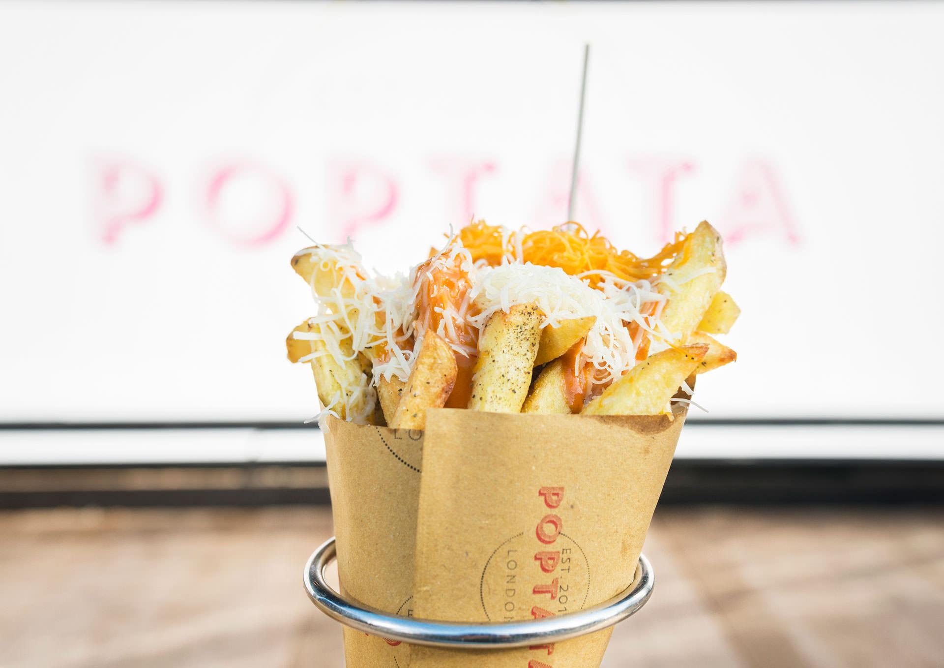 Fries at Poptata in Boxpark Camden