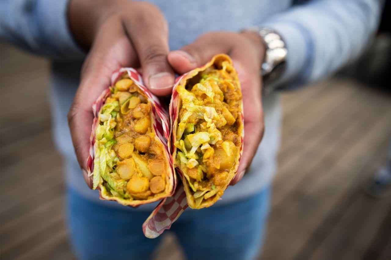Burritos at Dub Pan at Boxpark Shoreditch