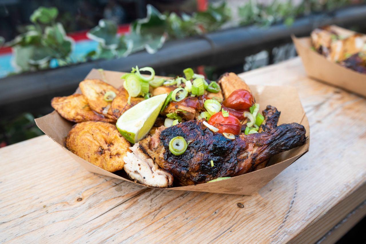 A dish at Dub Pan at Boxpark Shoreditch