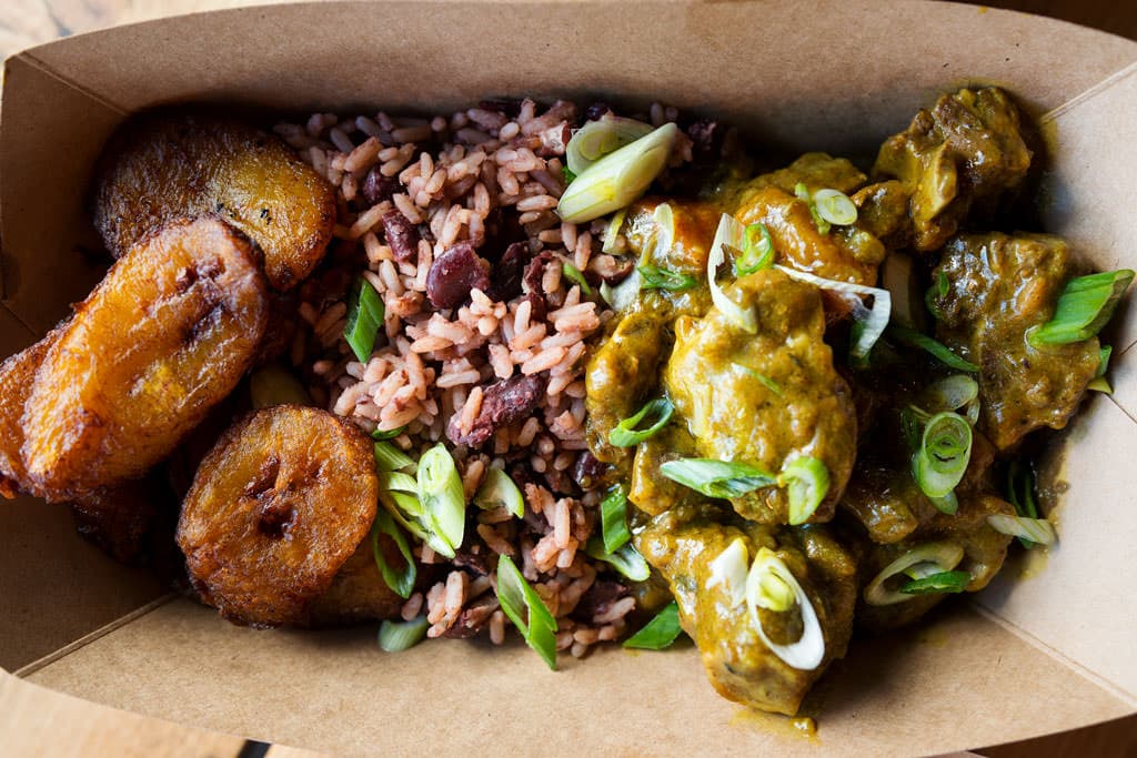 A dish at Dub Pan at Boxpark Shoreditch