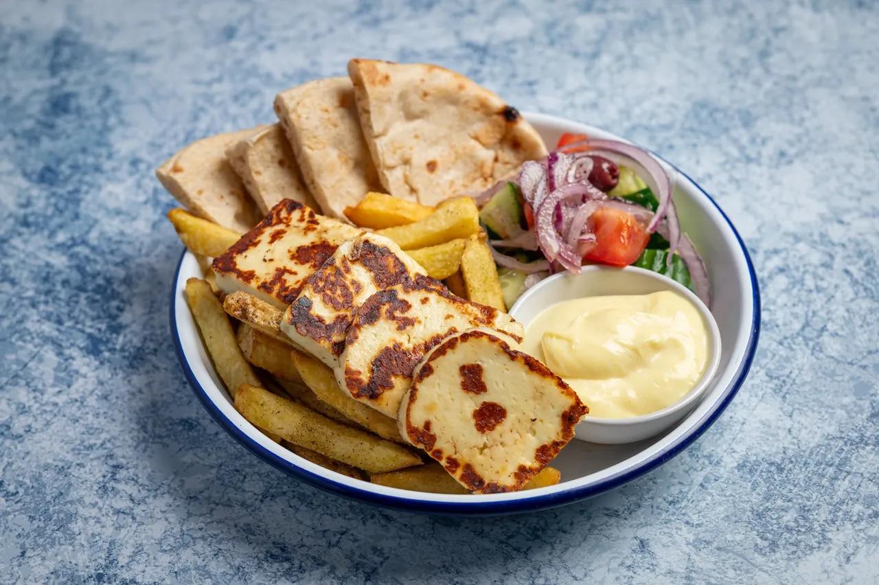 A Greek dish from Greekos Gyros in Boxpark Shoreditch