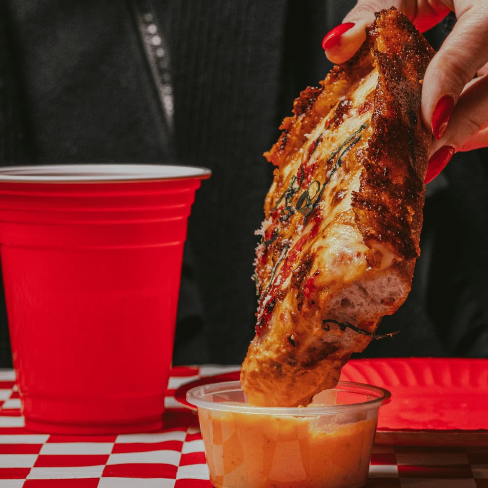Pizza and a dip from Pizza Social Club at Boxpark Shoreditch