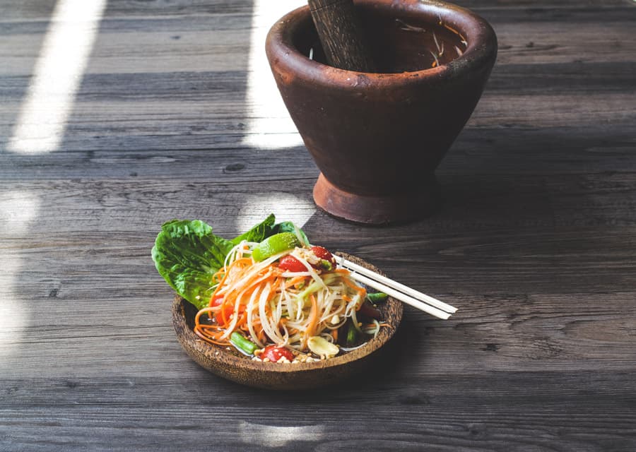 Salad at Satay Street at Boxpark Shoreditch