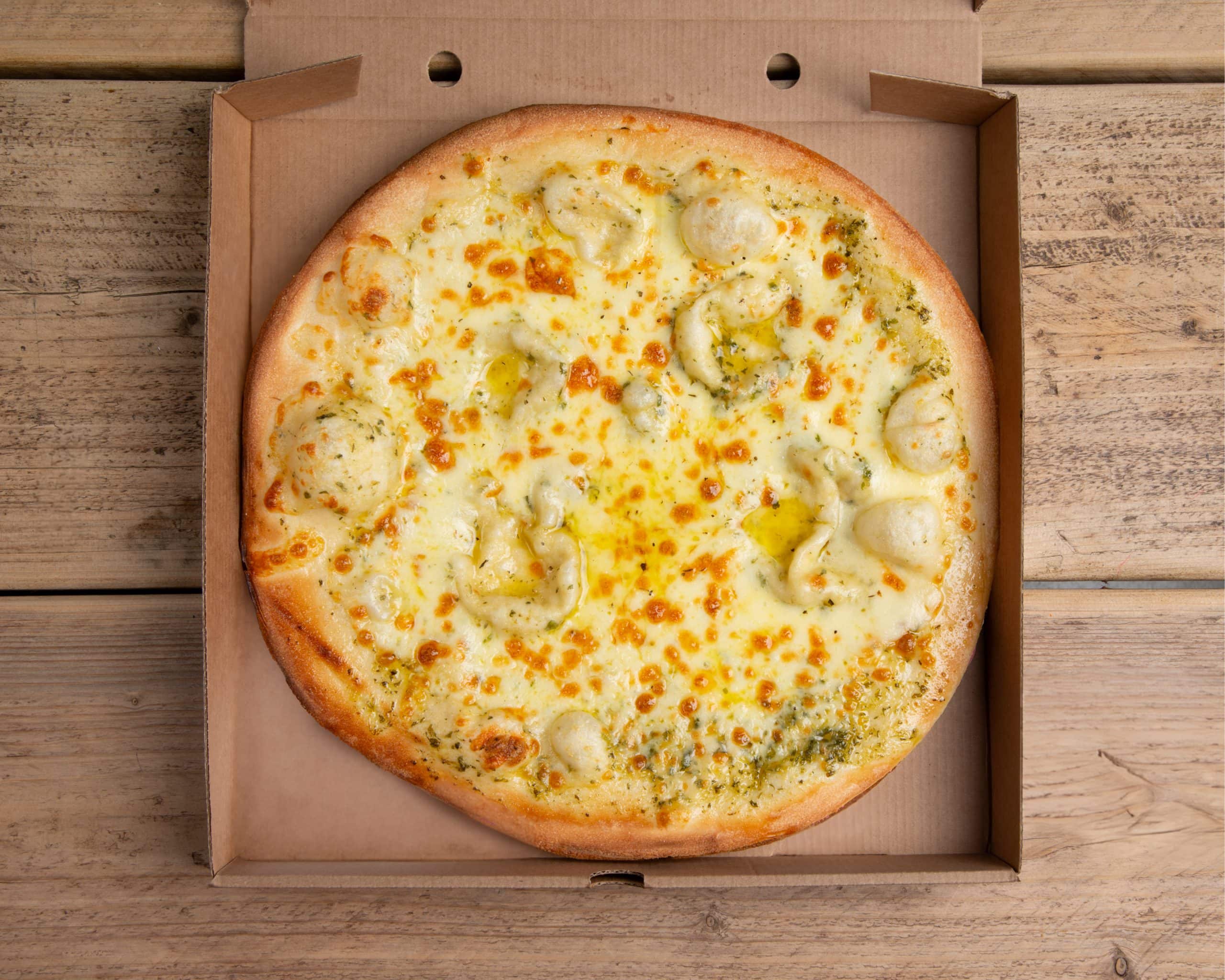A pizza from Rogue Pizza Co. at Boxpark Liverpool