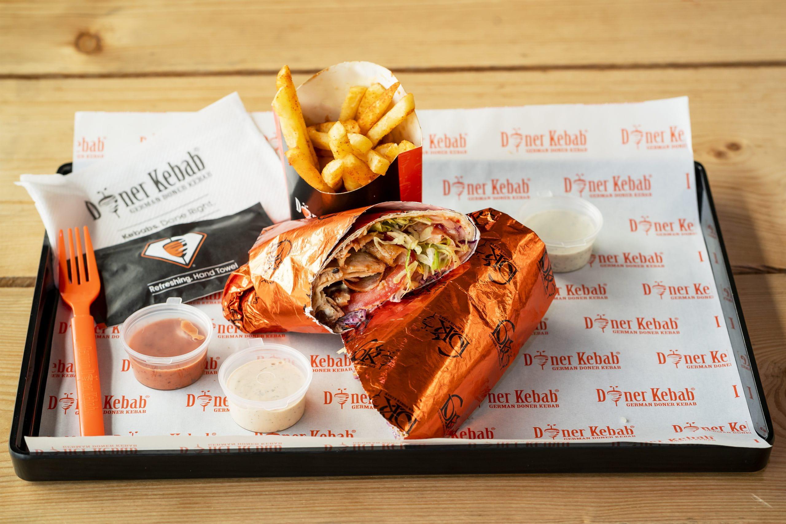 Food from German Doner Kebab at Boxpark