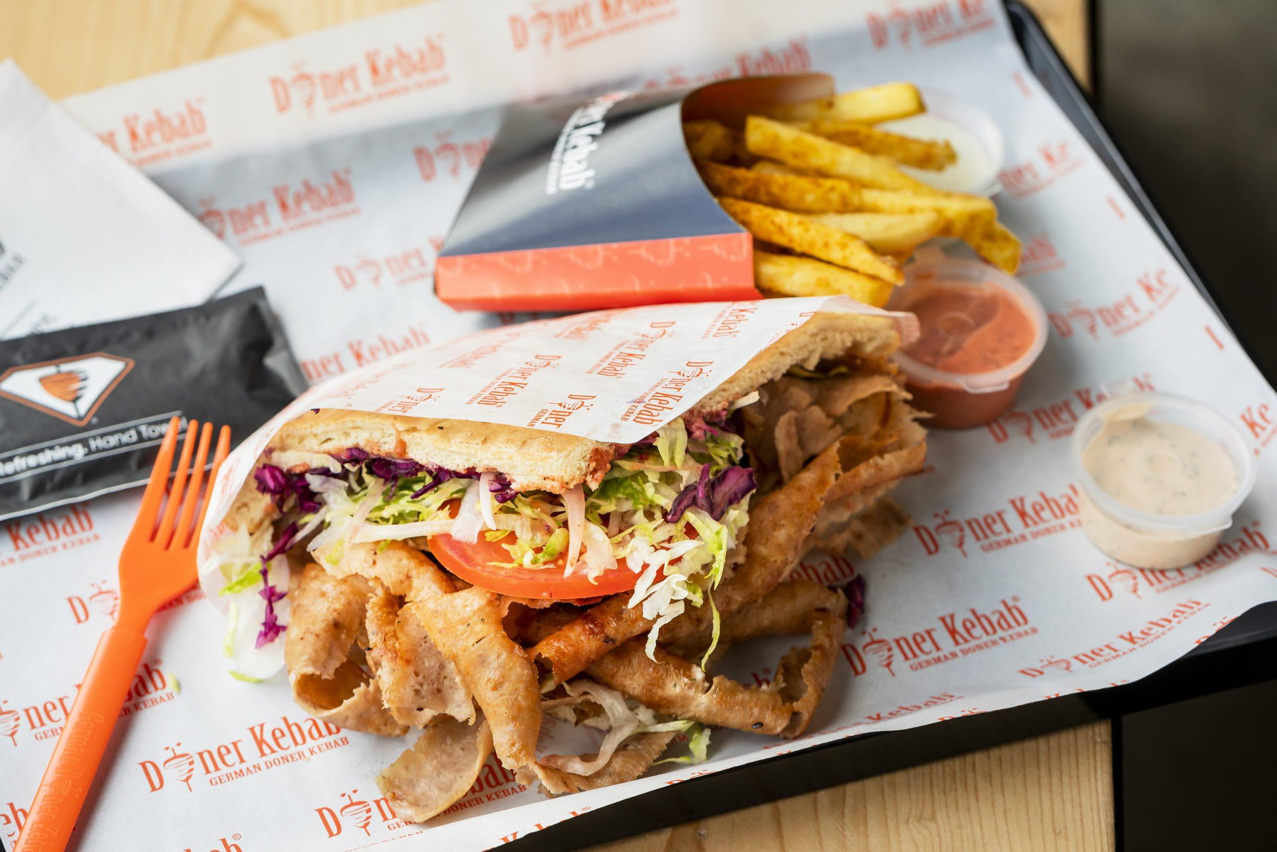Food from German Doner Kebab at Boxpark