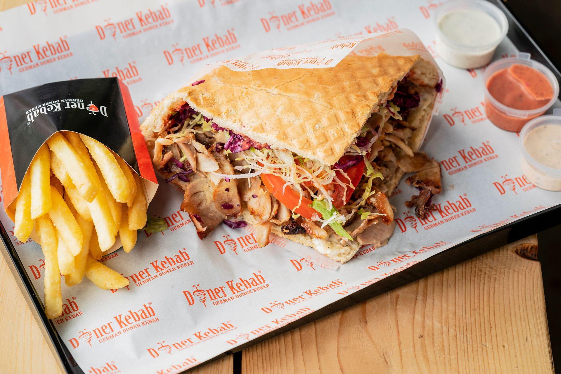 Food from German Doner Kebab at Boxpark