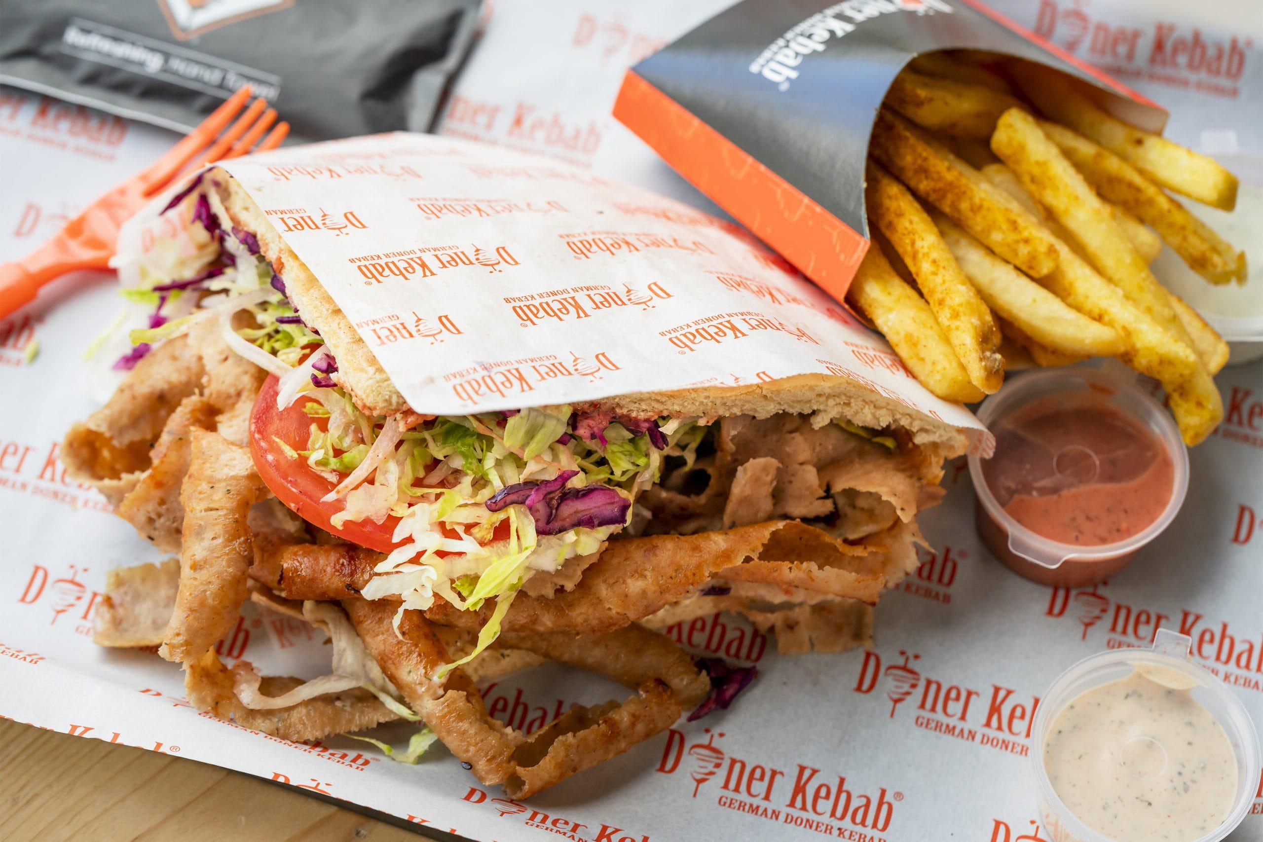 Food from German Doner Kebab at Boxpark