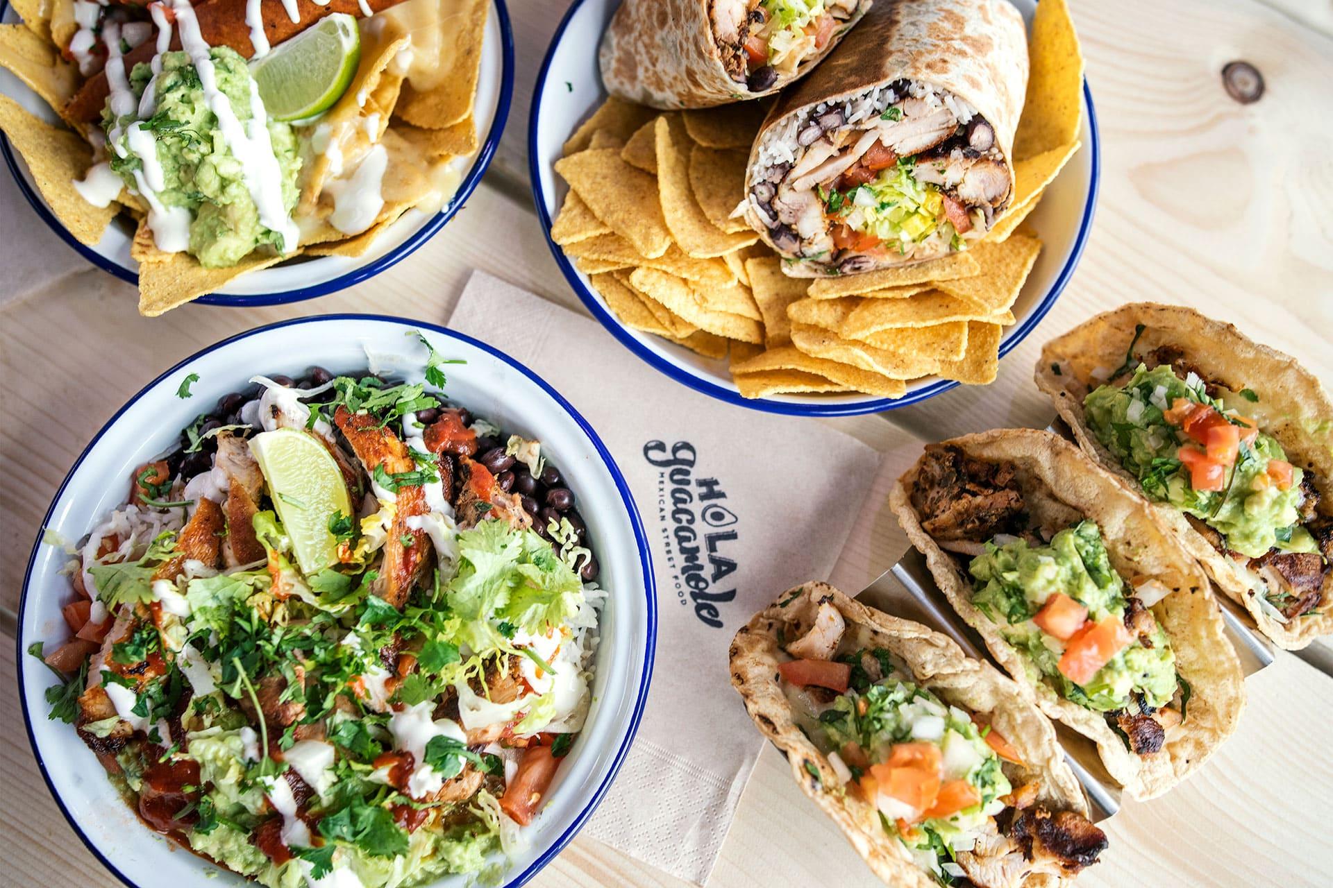 Food from Hola Guacamole in BOXPARK Wembley