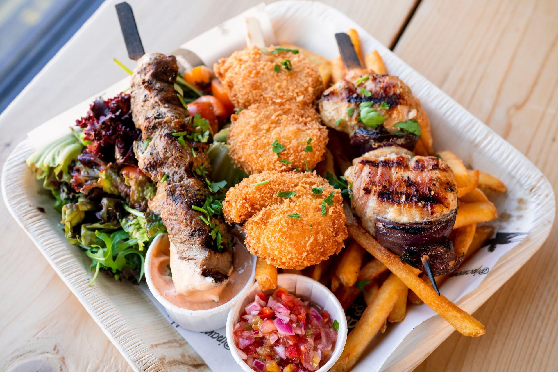 Food from Ipanema Barbecue at Boxpark Wembley