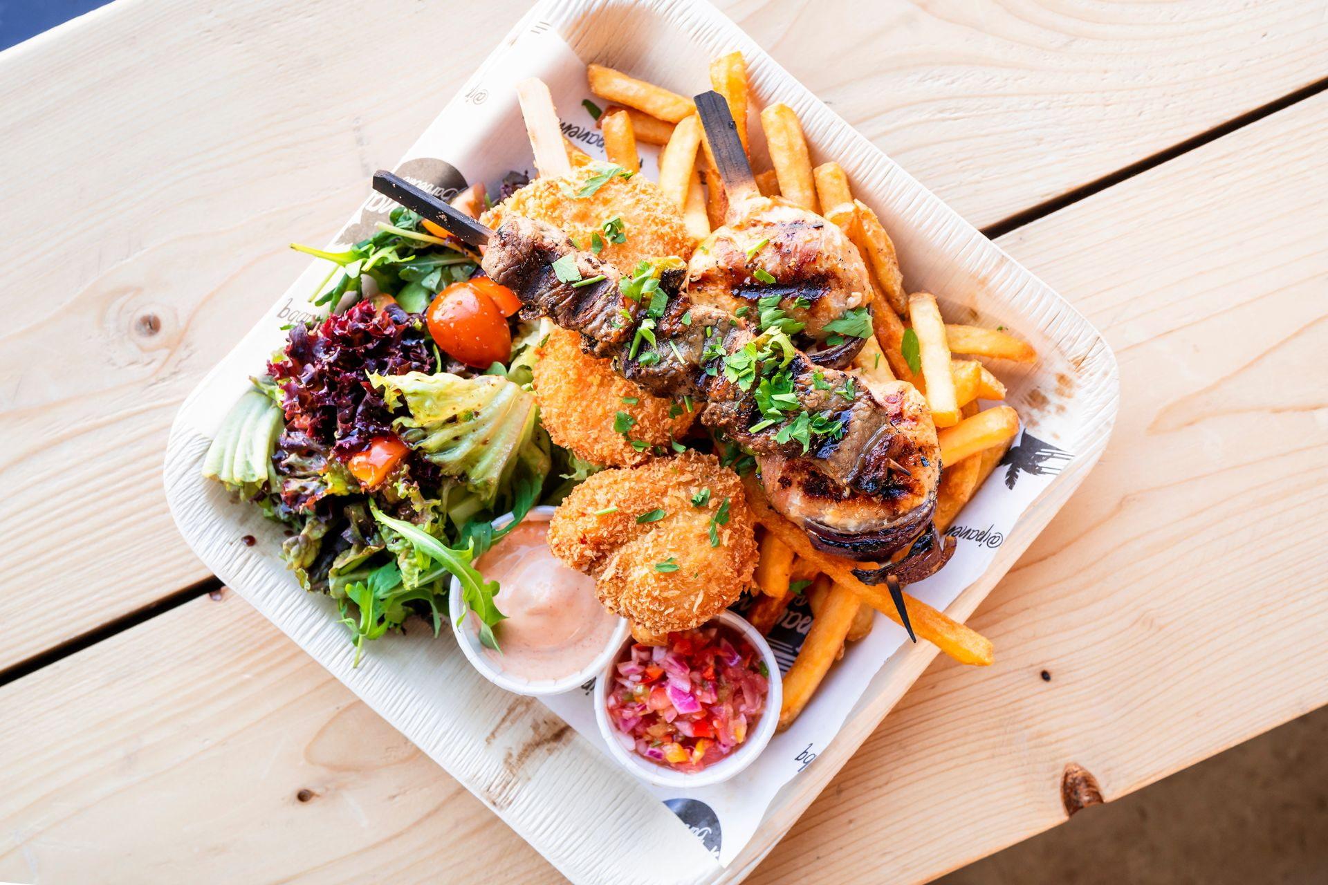 Food from Ipanema Barbecue at Boxpark Wembley