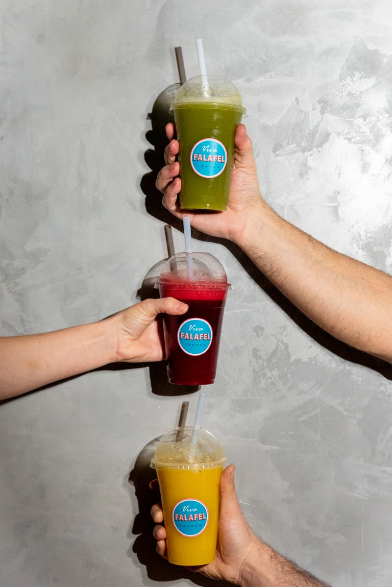 Juices from Viva Falafel at BOXPARK