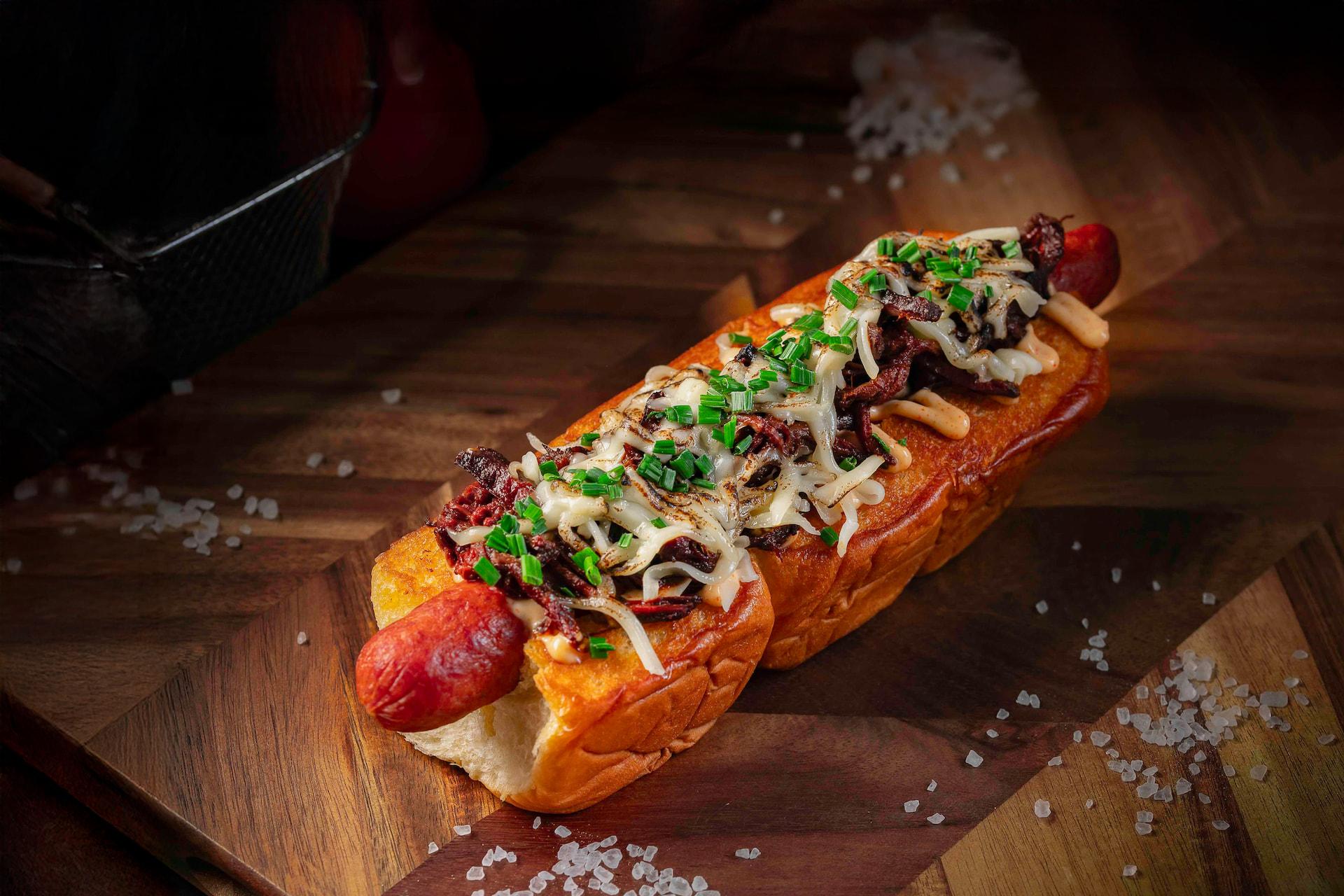 HuBrisket Hot Dog from Dogma at BOXPARK Camden