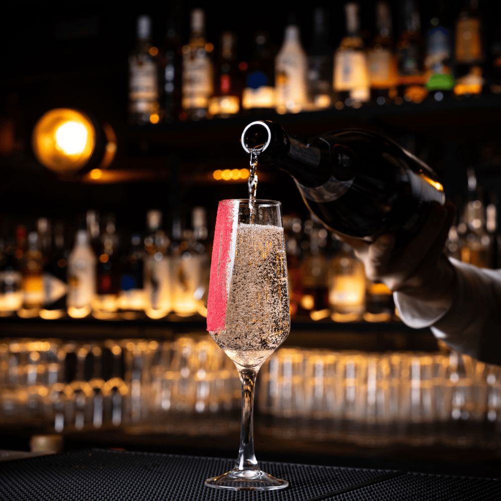 A glass of fizz at Boxhall in Liverpool Street