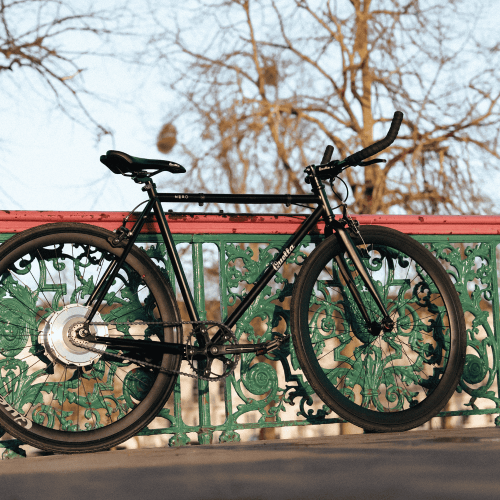A bike from Quella Bikes at BOXPARK Shoreditch
