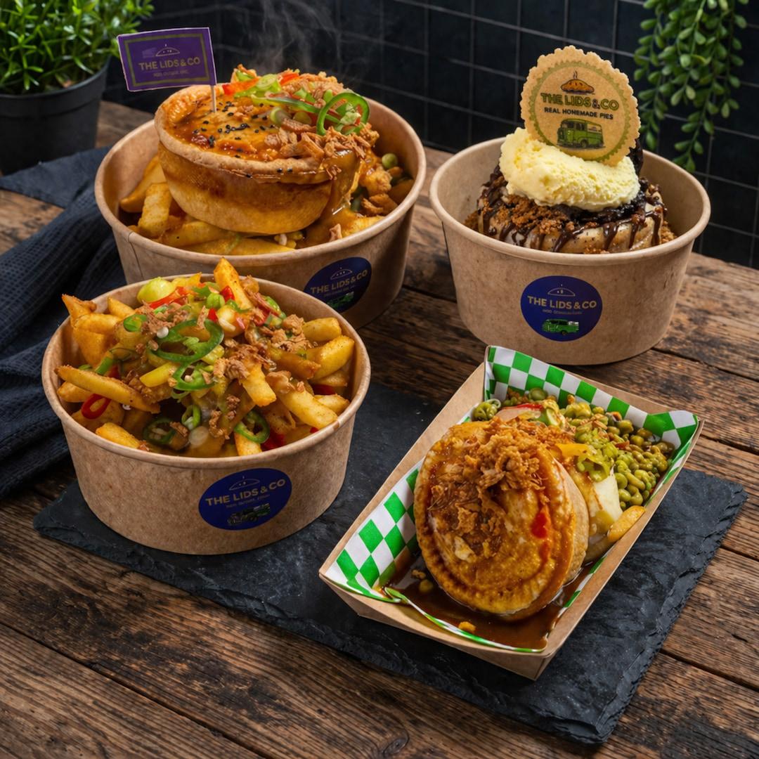 A selection of pies from The Lids & Co at BOXPARK in Liverpool