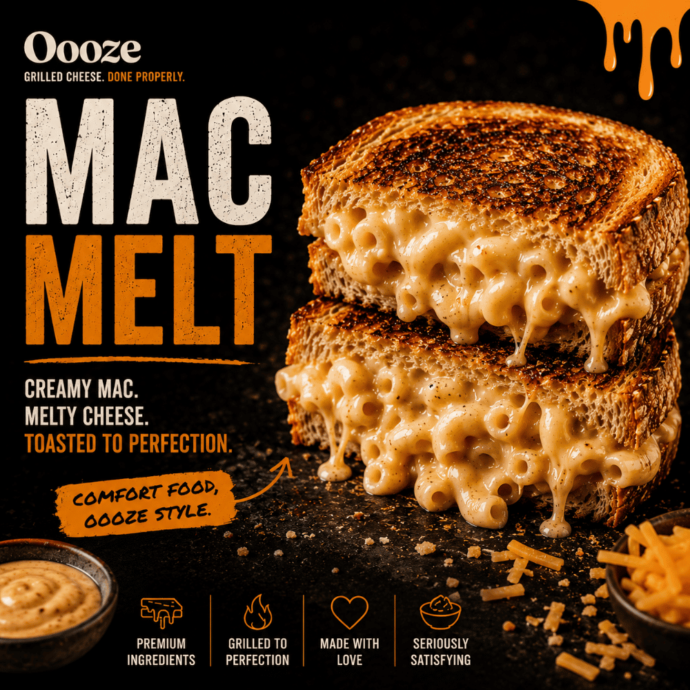 A toastie from Oooze Toasties in Croydon