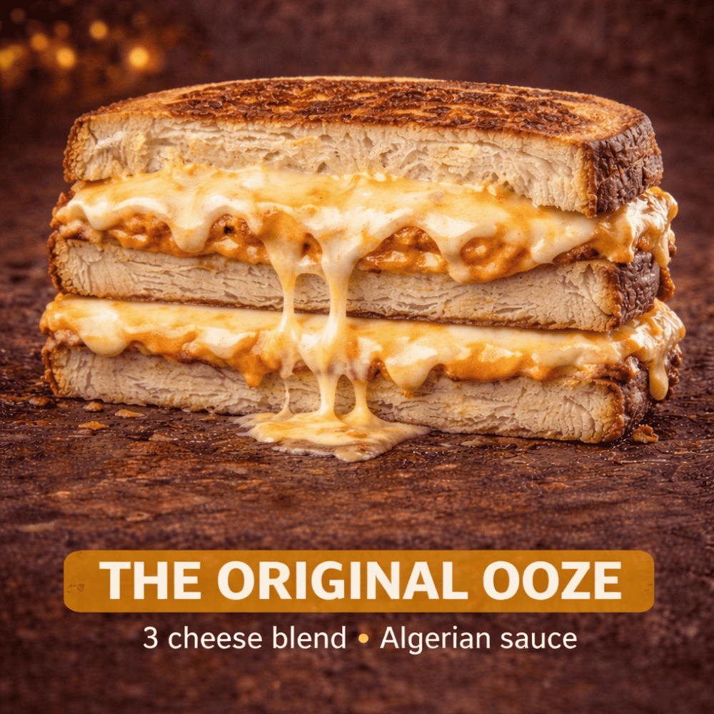 A toastie from Oooze Toasties in Croydon