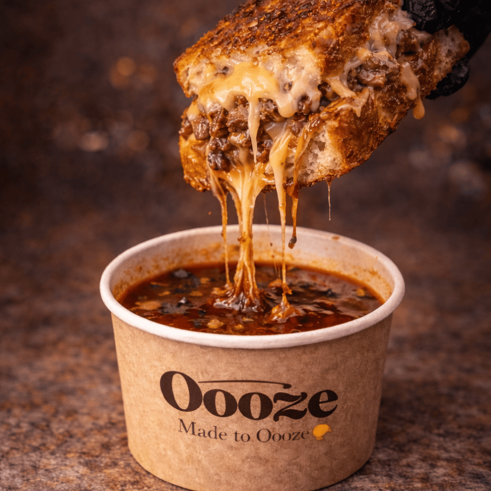 A toastie from Oooze Toasties in Croydon