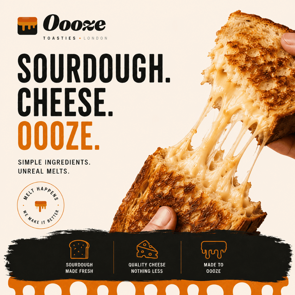 A toastie from Oooze Toasties in Croydon