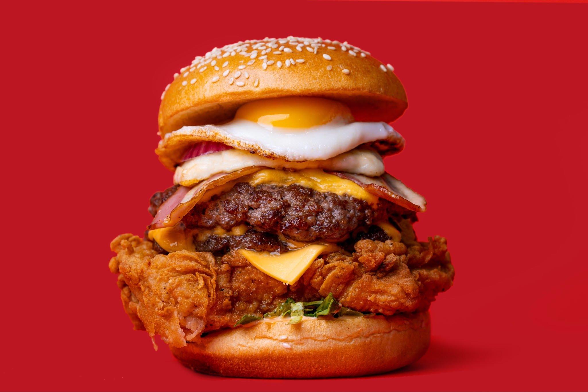 A burger from The Burger Firm in Croydon