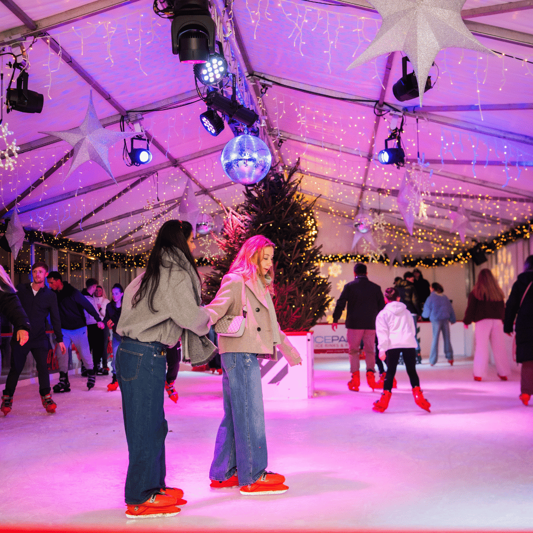 A Private Hire of the Ice Skating rink at BOXPARK in Liverpool