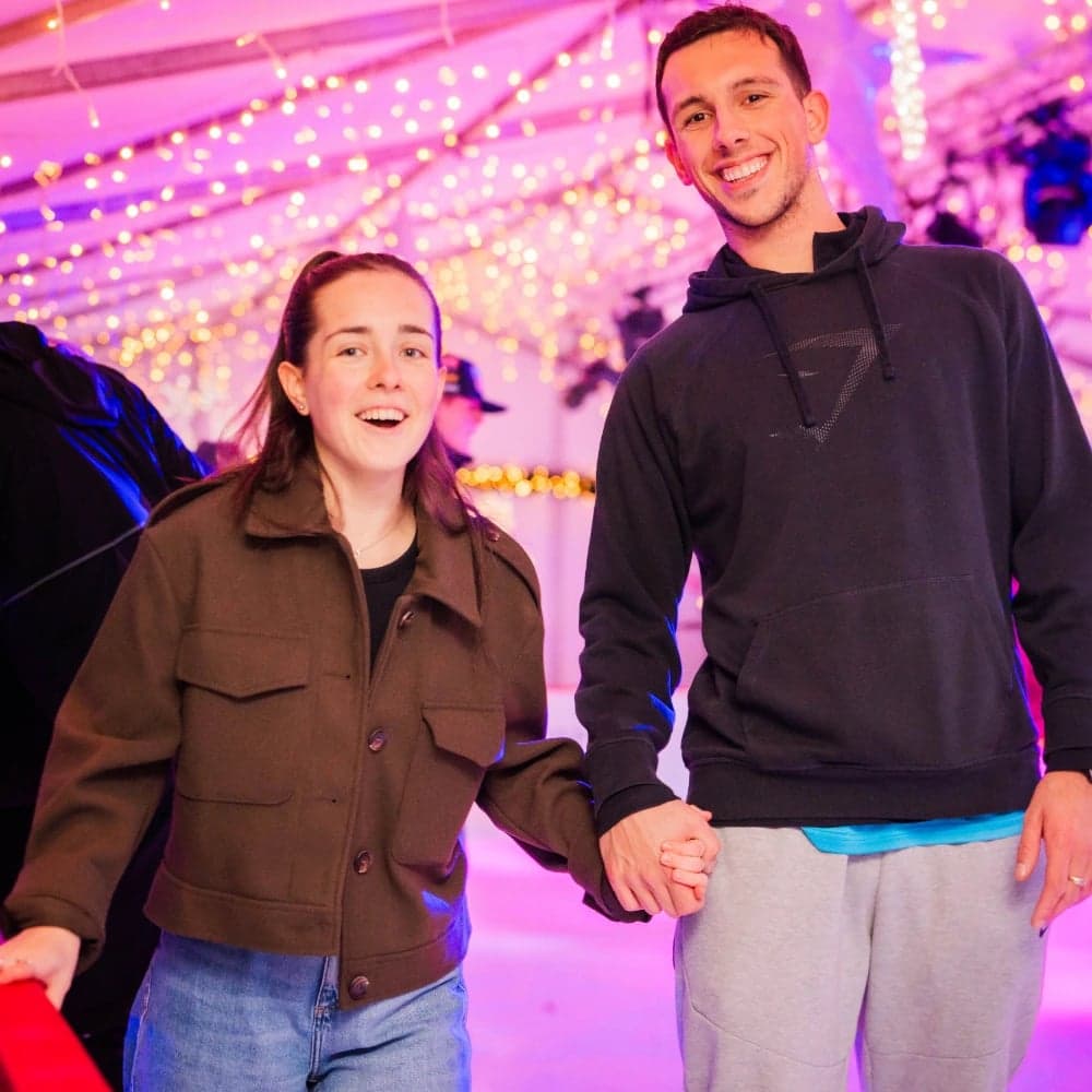 Advanced Ice Skaters at the BOXPARK Liverpool ice skating rink