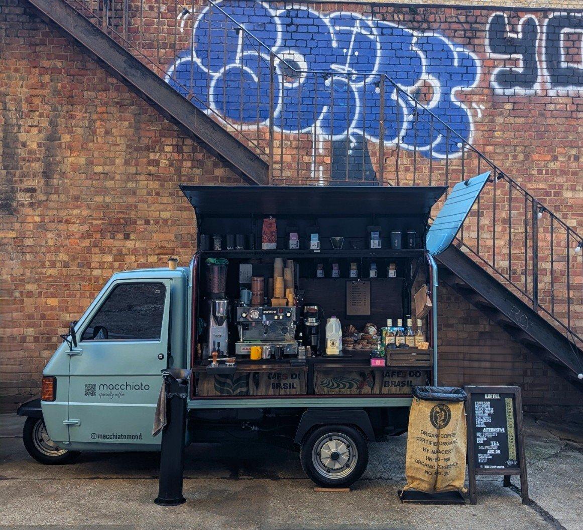 Coffee from Macchiato Coffee at Boxpark Shoreditch