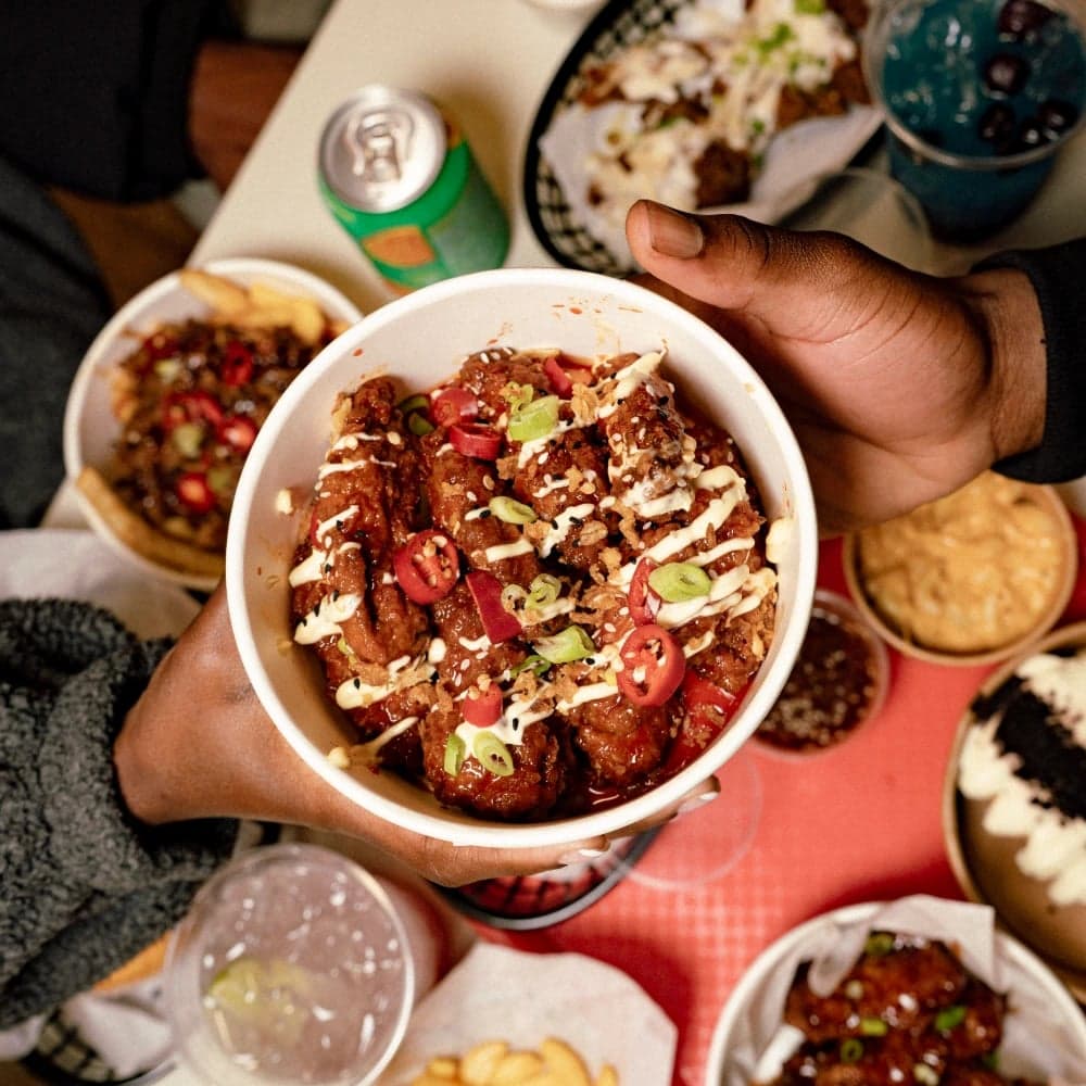 Food from Wingerz Wingz at BOXPARK in Shoreditch