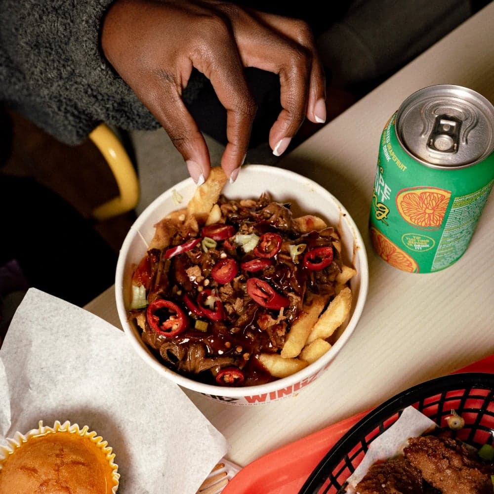 Food from Wingerz Wingz at BOXPARK in Shoreditch