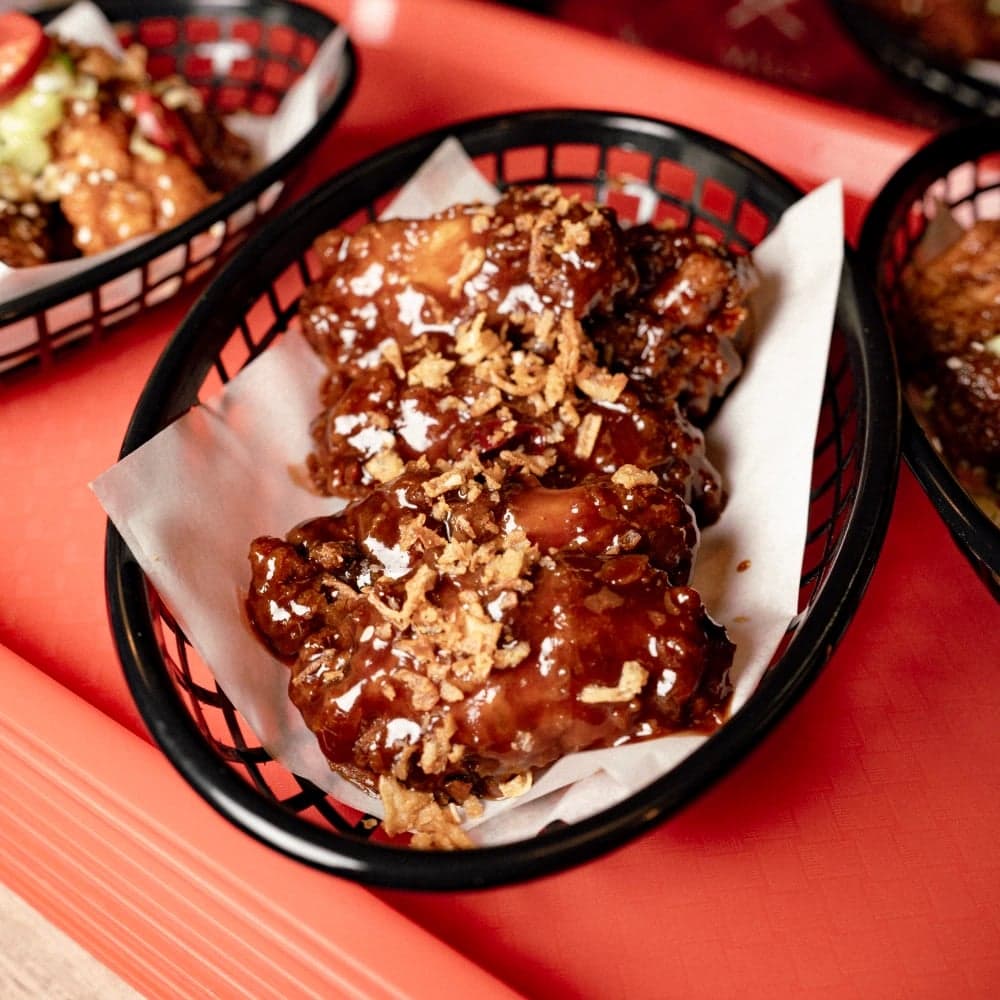 Food from Wingerz Wingz at BOXPARK in Shoreditch