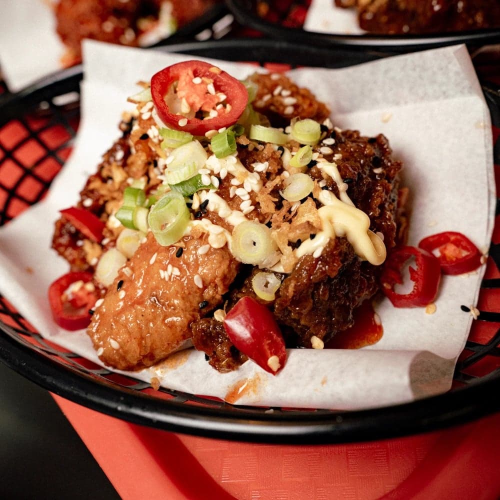 Food from Wingerz Wingz at BOXPARK in Shoreditch