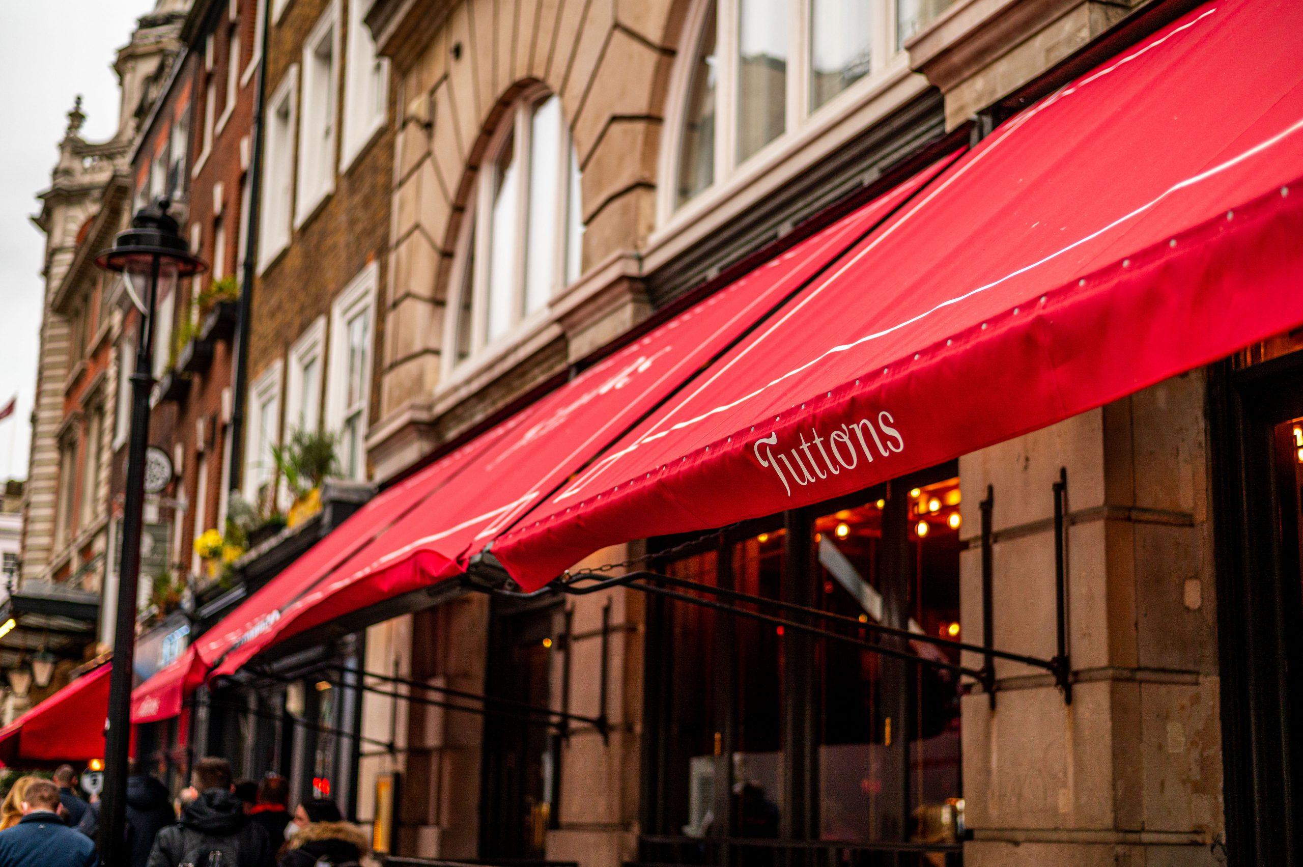 Exterior of Tuttons Restaurant in Covent Garden