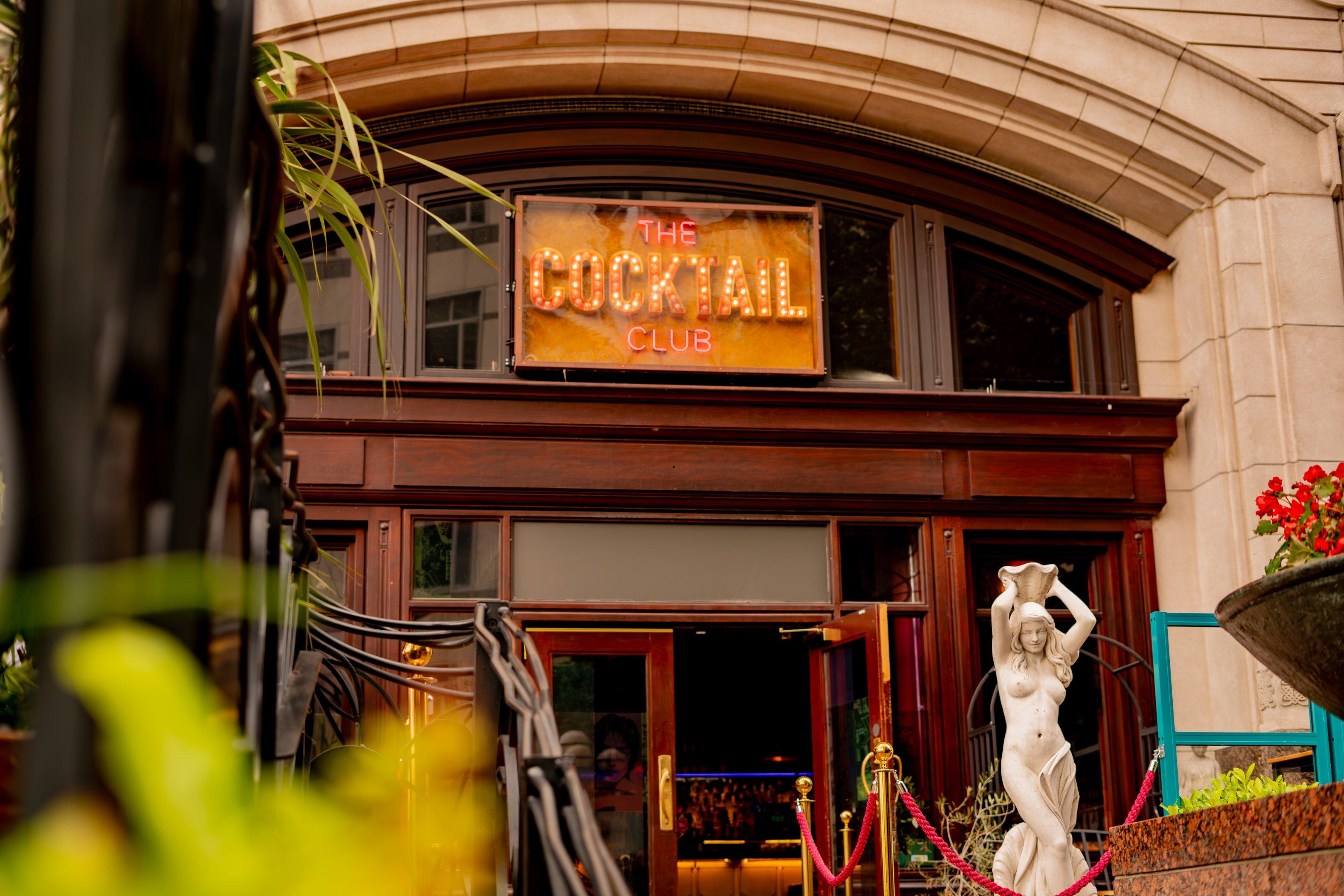 Entrance to The Cocktail Club in Canary Wharf