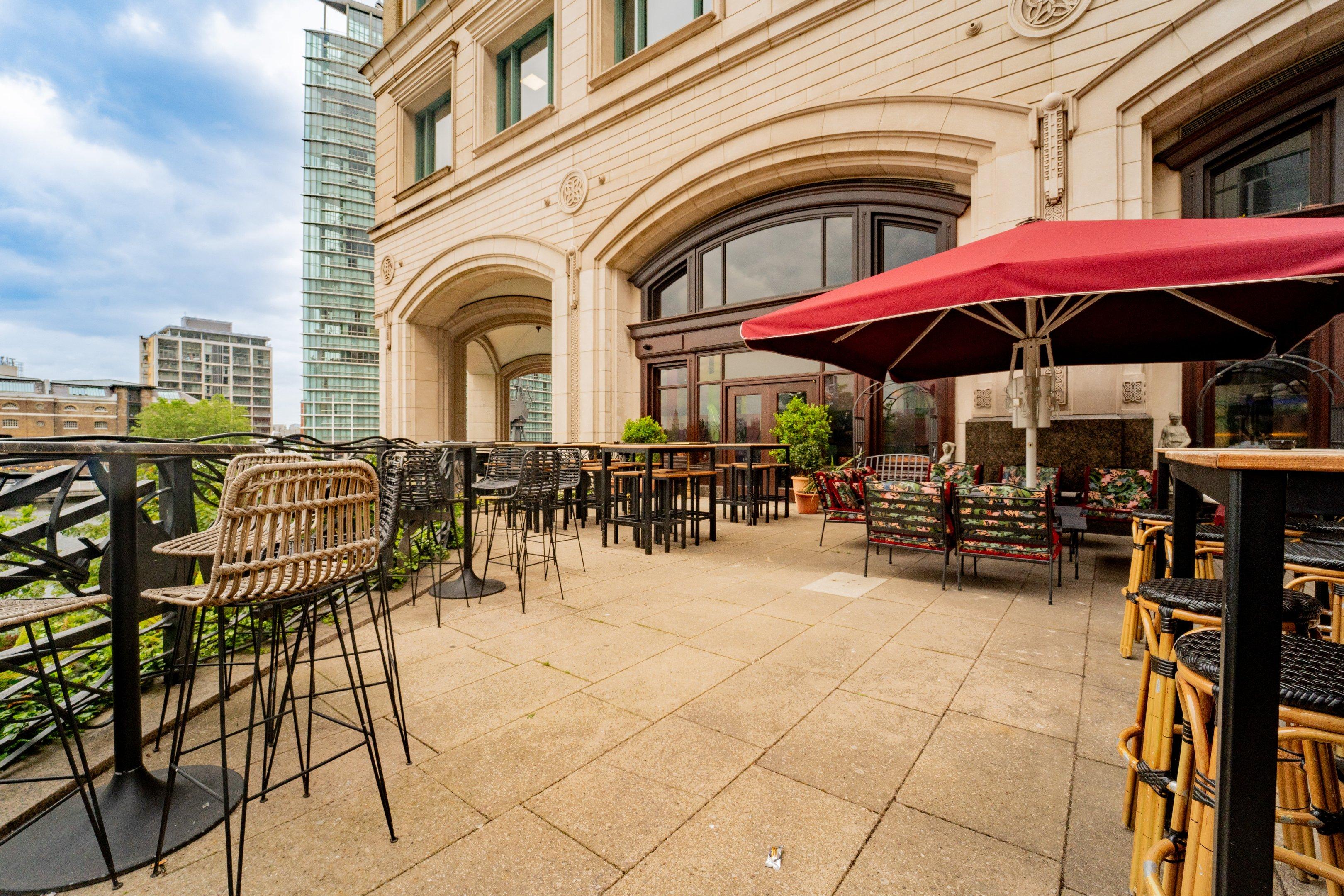 Outside Area at The Cocktail Club in Canary Wharf